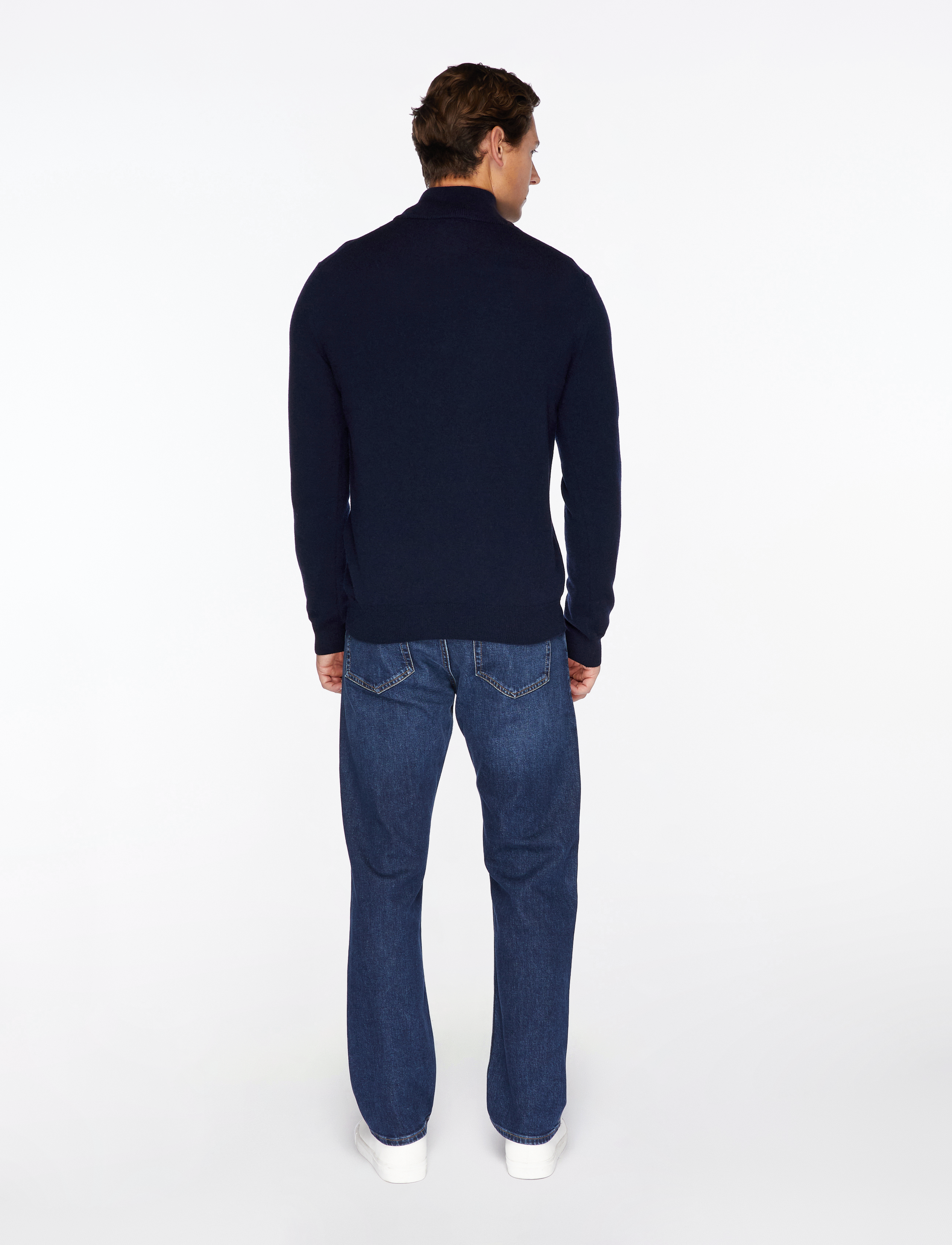 Gant - SUPERFINE LAMBSWOOL HALF ZIP - halfzip strik - marine - 5