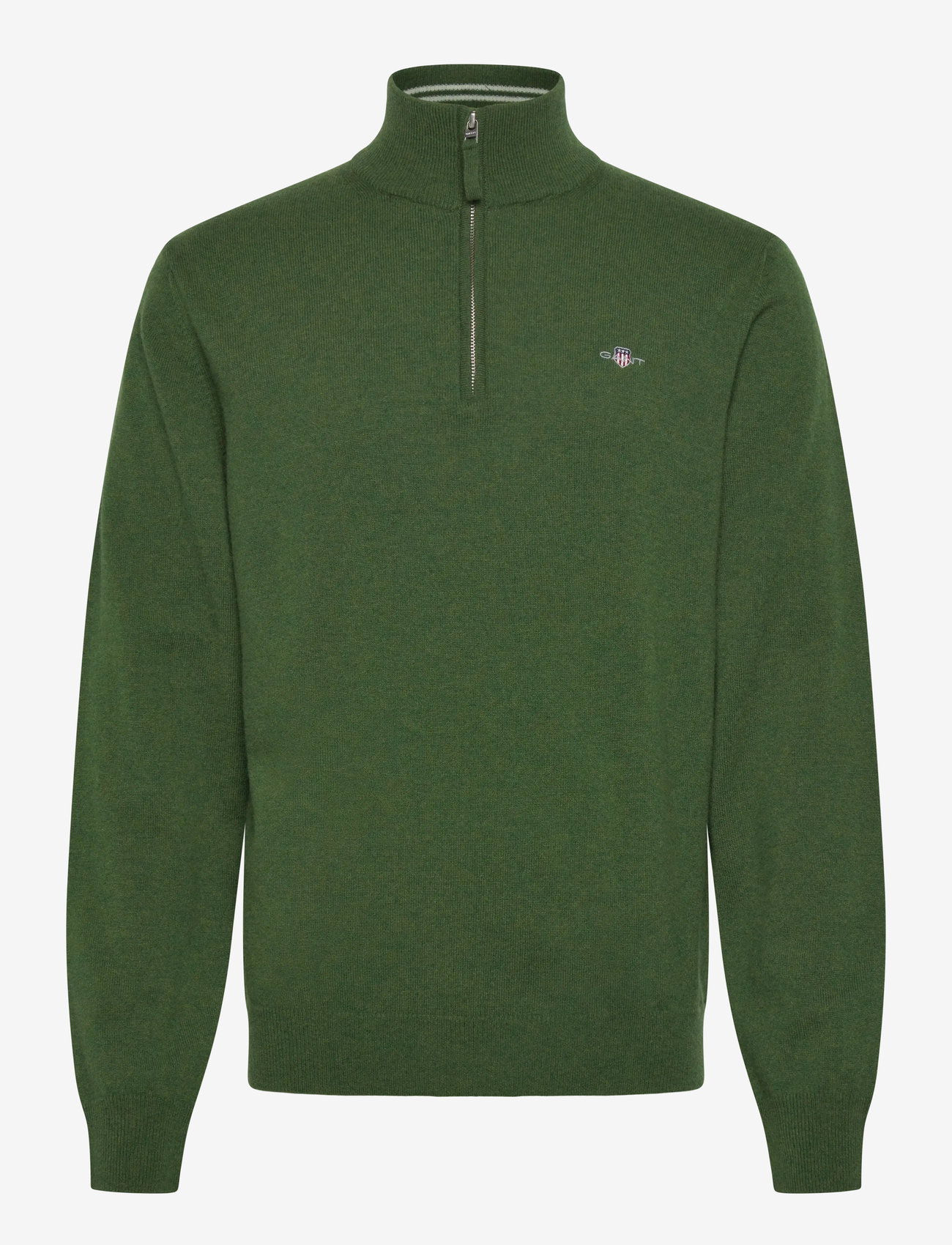 GANT - SUPERFINE LAMBSWOOL HALF ZIP - half zip-tröjor - moss green - 0
