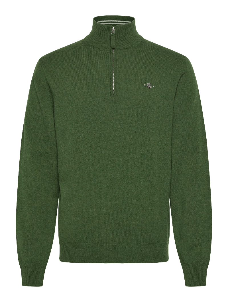 GANT - SUPERFINE LAMBSWOOL HALF ZIP - half zip-tröjor - moss green - 0