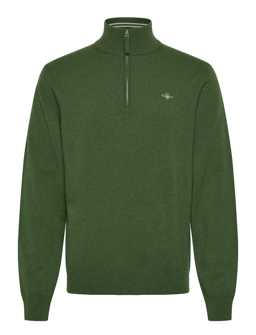 Gant - SUPERFINE LAMBSWOOL HALF ZIP - pullover mit halbem reißverschluss - moss green - 0