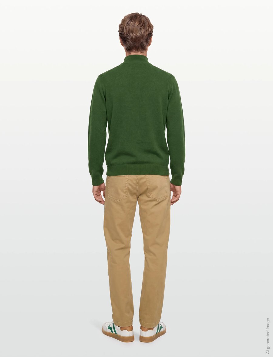 Gant - SUPERFINE LAMBSWOOL HALF ZIP - pullover mit halbem reißverschluss - moss green - 4
