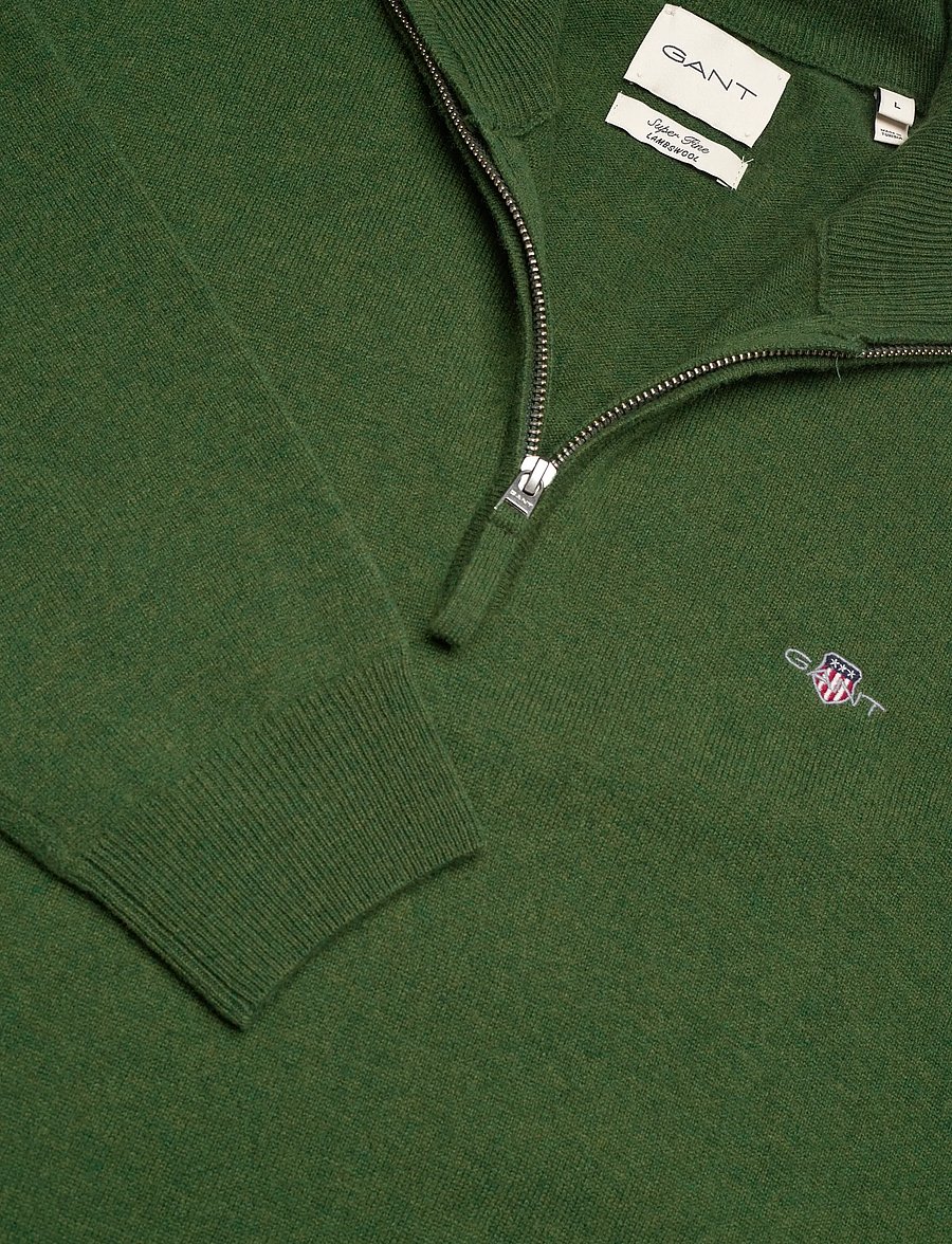 Gant - SUPERFINE LAMBSWOOL HALF ZIP - pullover mit halbem reißverschluss - moss green - 2