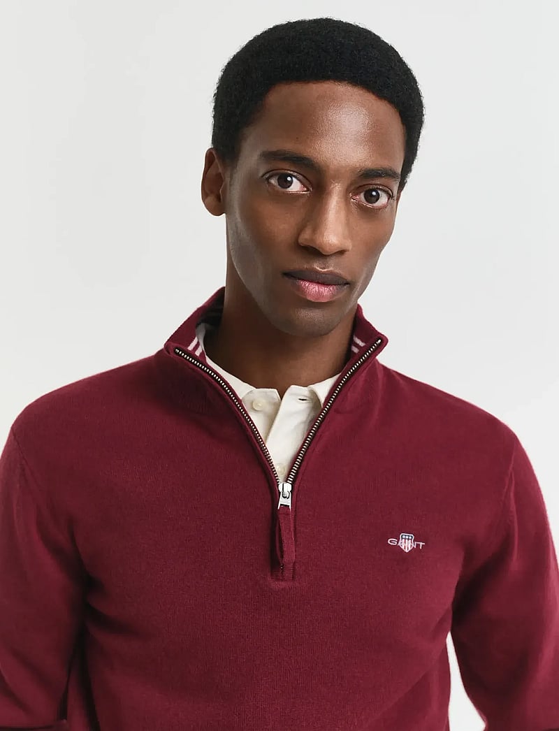 GANT - SUPERFINE LAMBSWOOL HALF ZIP - tõmblukk-kaelusega džemprid - plumped red - 4