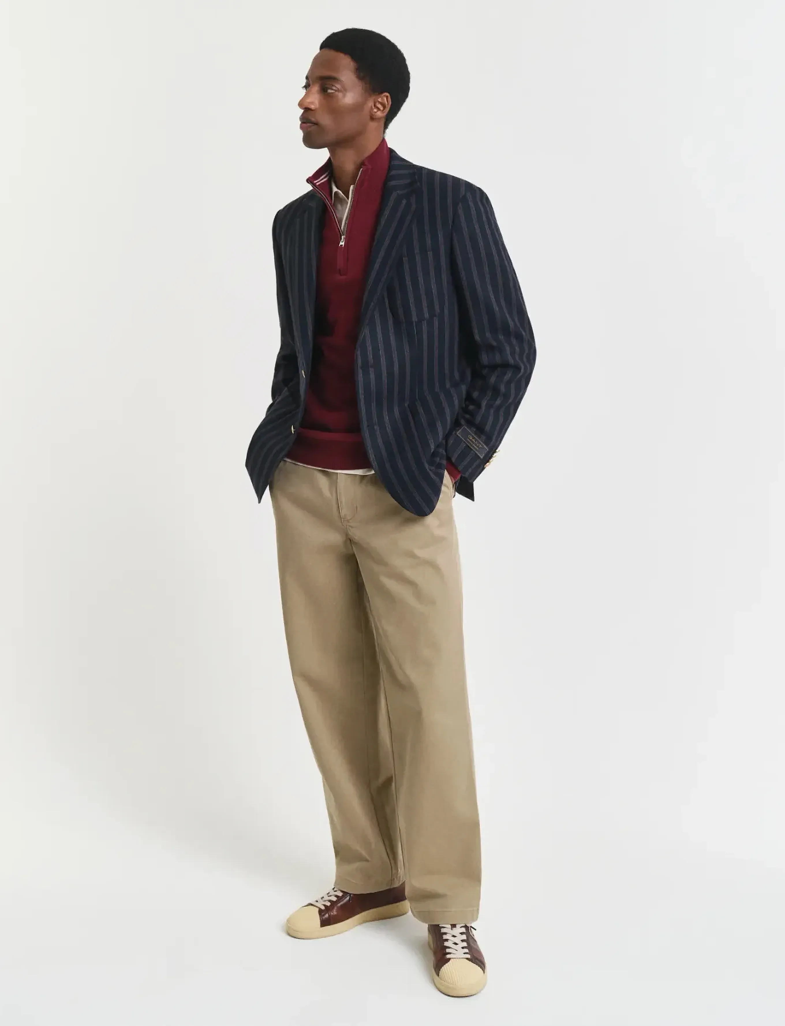 Gant - SUPERFINE LAMBSWOOL HALF ZIP - tõmblukk-kaelusega džemprid - plumped red - 5