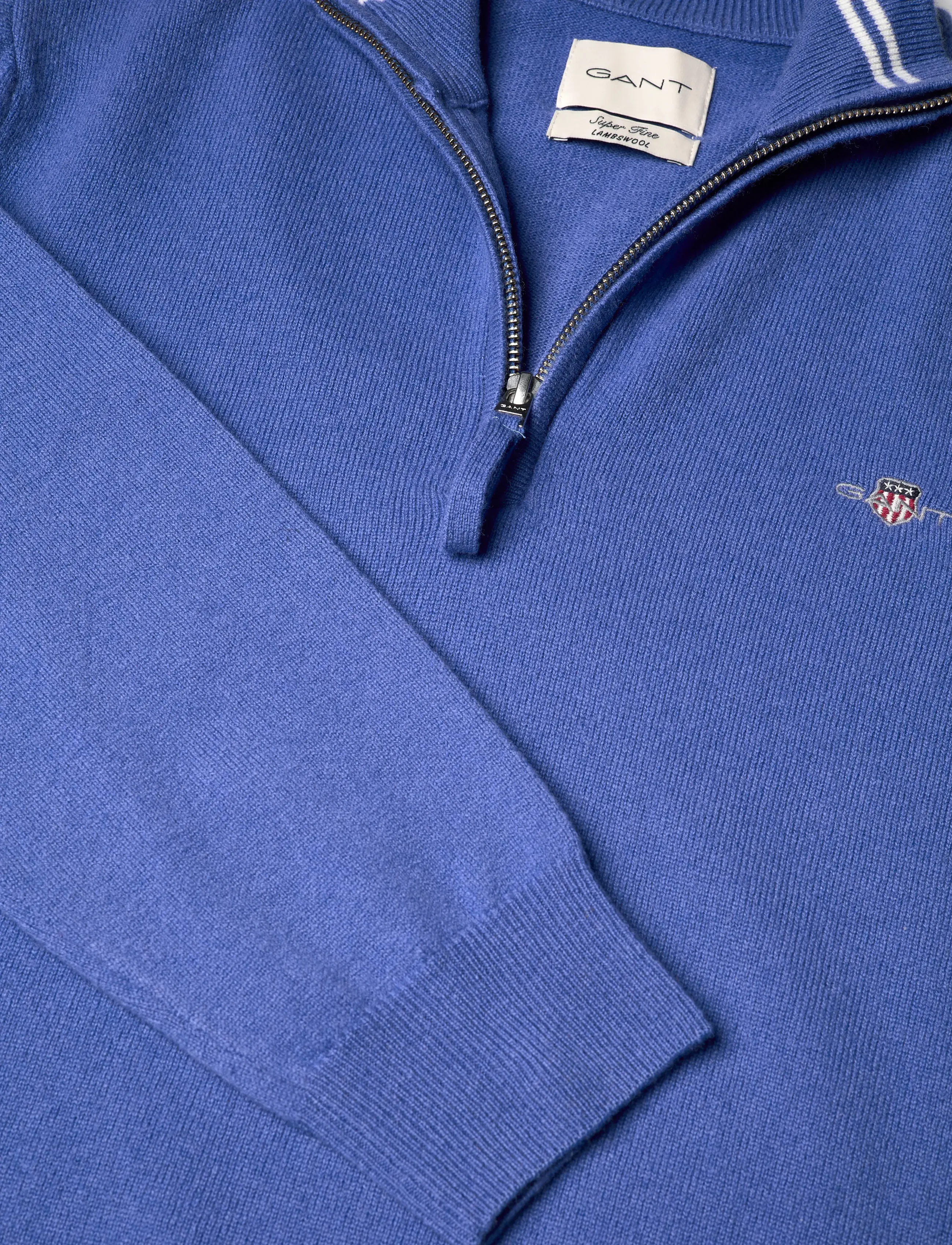 Gant - SUPERFINE LAMBSWOOL HALF ZIP - tõmblukk-kaelusega džemprid - rich blue - 2