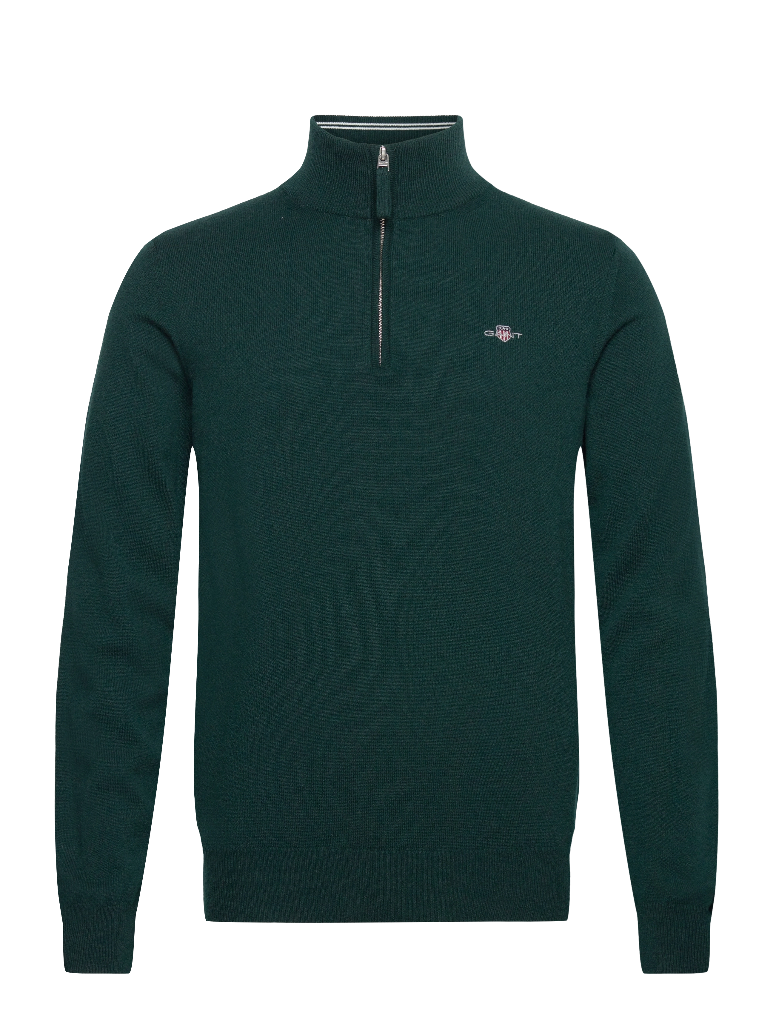 Gant SUPERFINE LAMBSWOOL HALF ZIP - Kleidung - TARTAN GREEN / khaki/green
