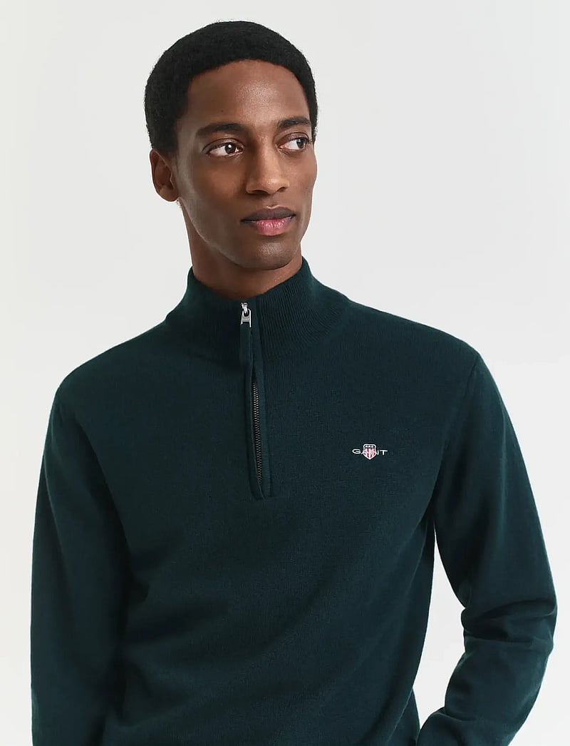 Gant - SUPERFINE LAMBSWOOL HALF ZIP - pullover mit halbem reißverschluss - tartan green - 4