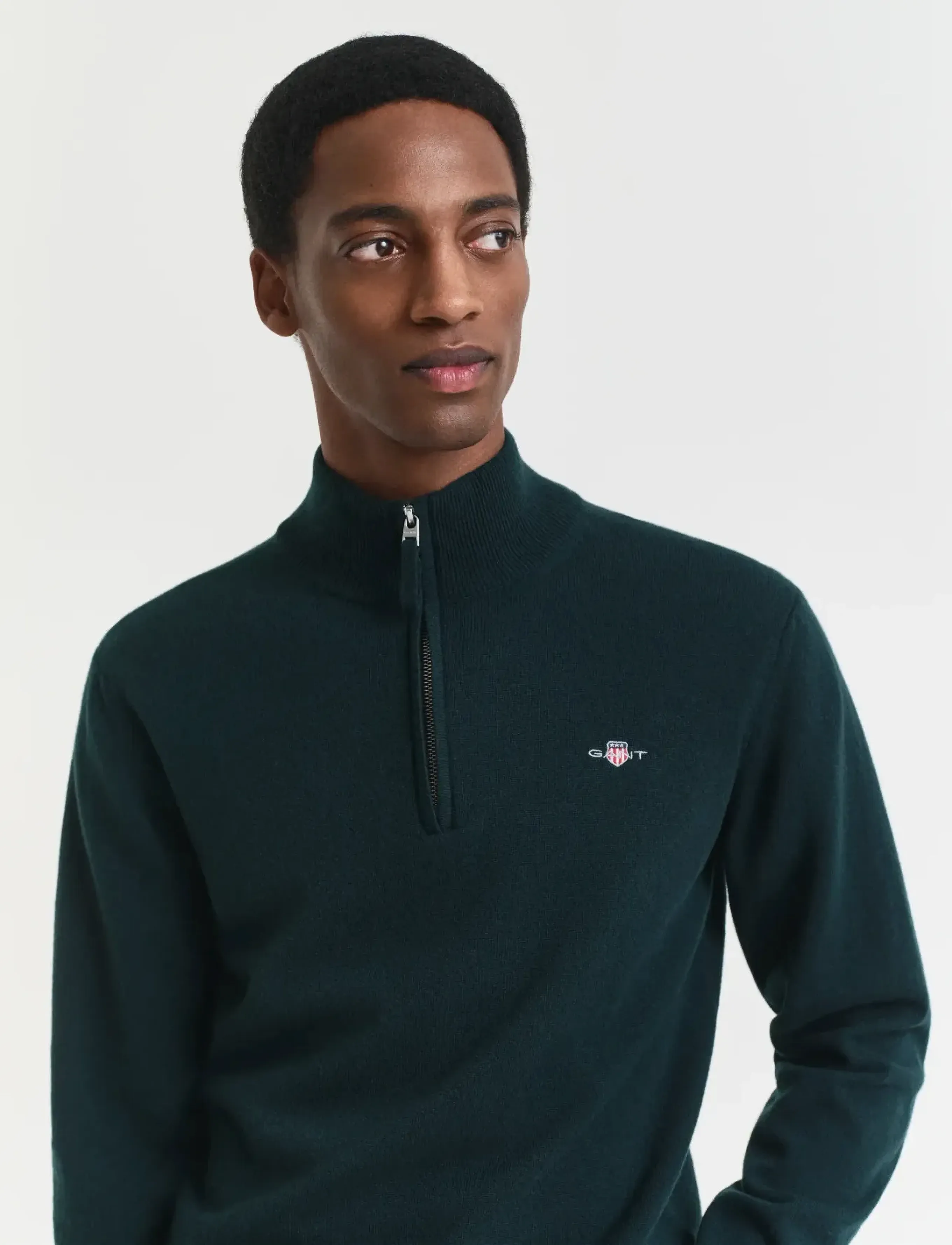 Gant - SUPERFINE LAMBSWOOL HALF ZIP - pullover mit halbem reißverschluss - tartan green - 4
