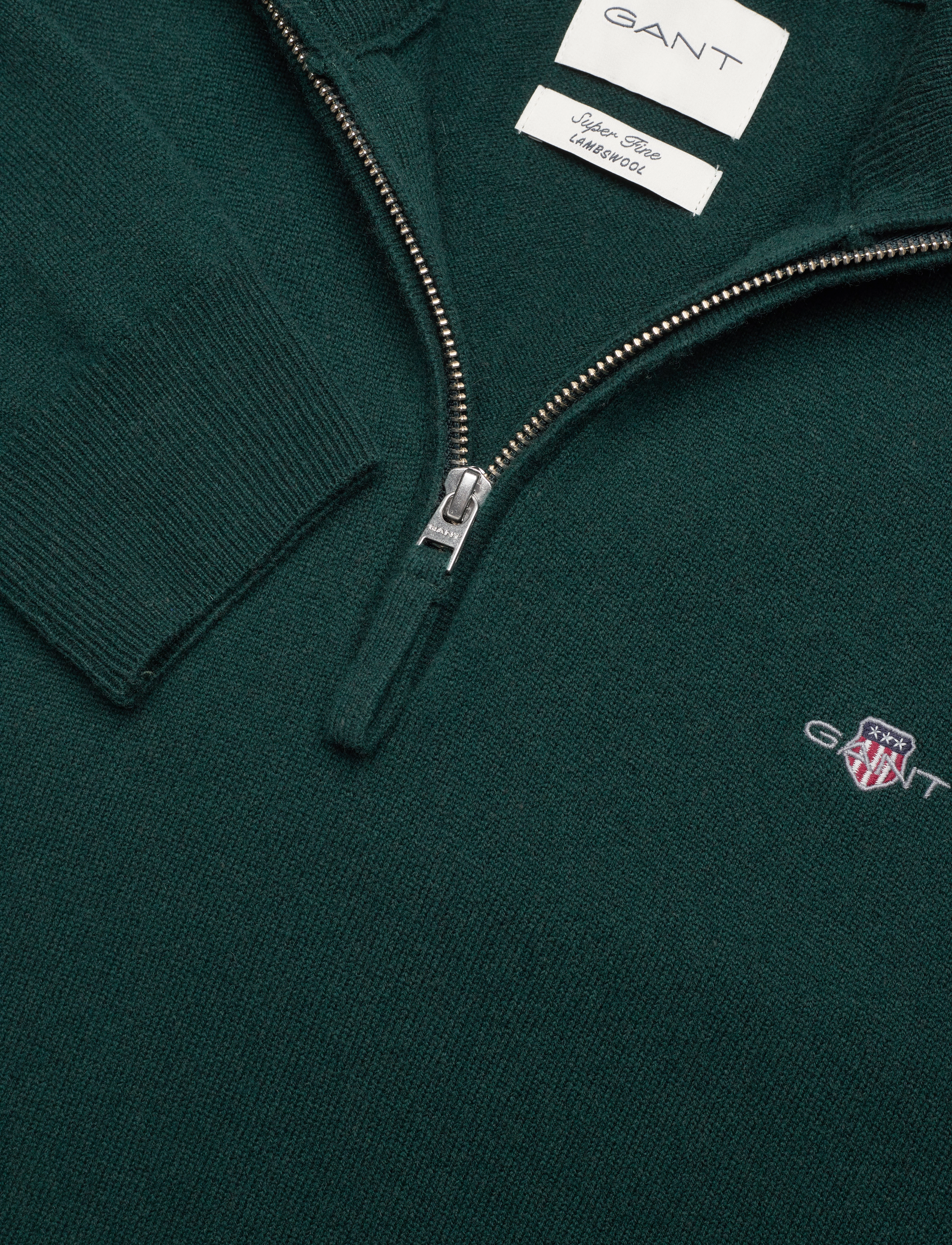 Gant - SUPERFINE LAMBSWOOL HALF ZIP - pullover mit halbem reißverschluss - tartan green - 5