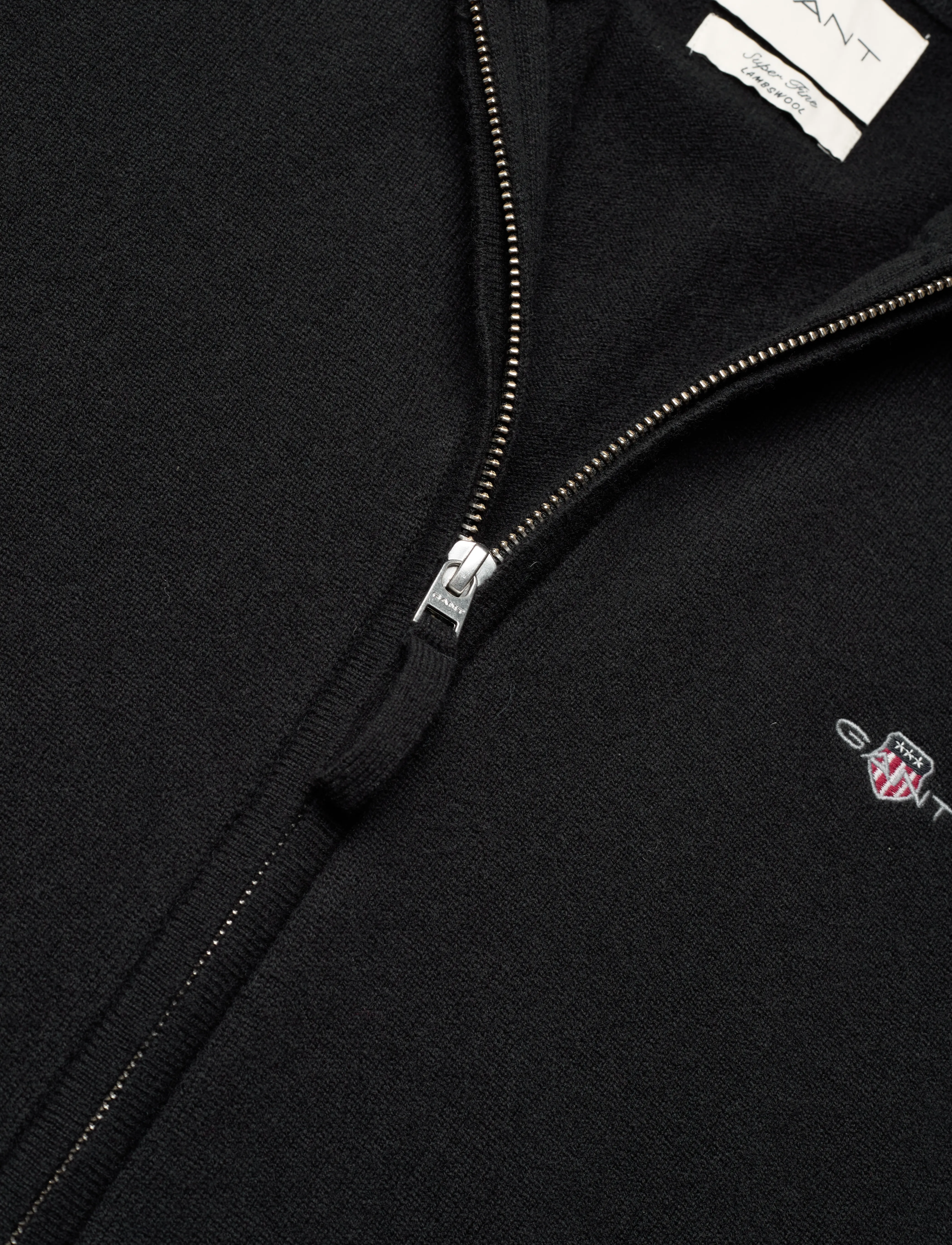 Gant - SUPERFINE LAMBSWOOL ZIP CARDIGAN - shop efter anledning - black - 2