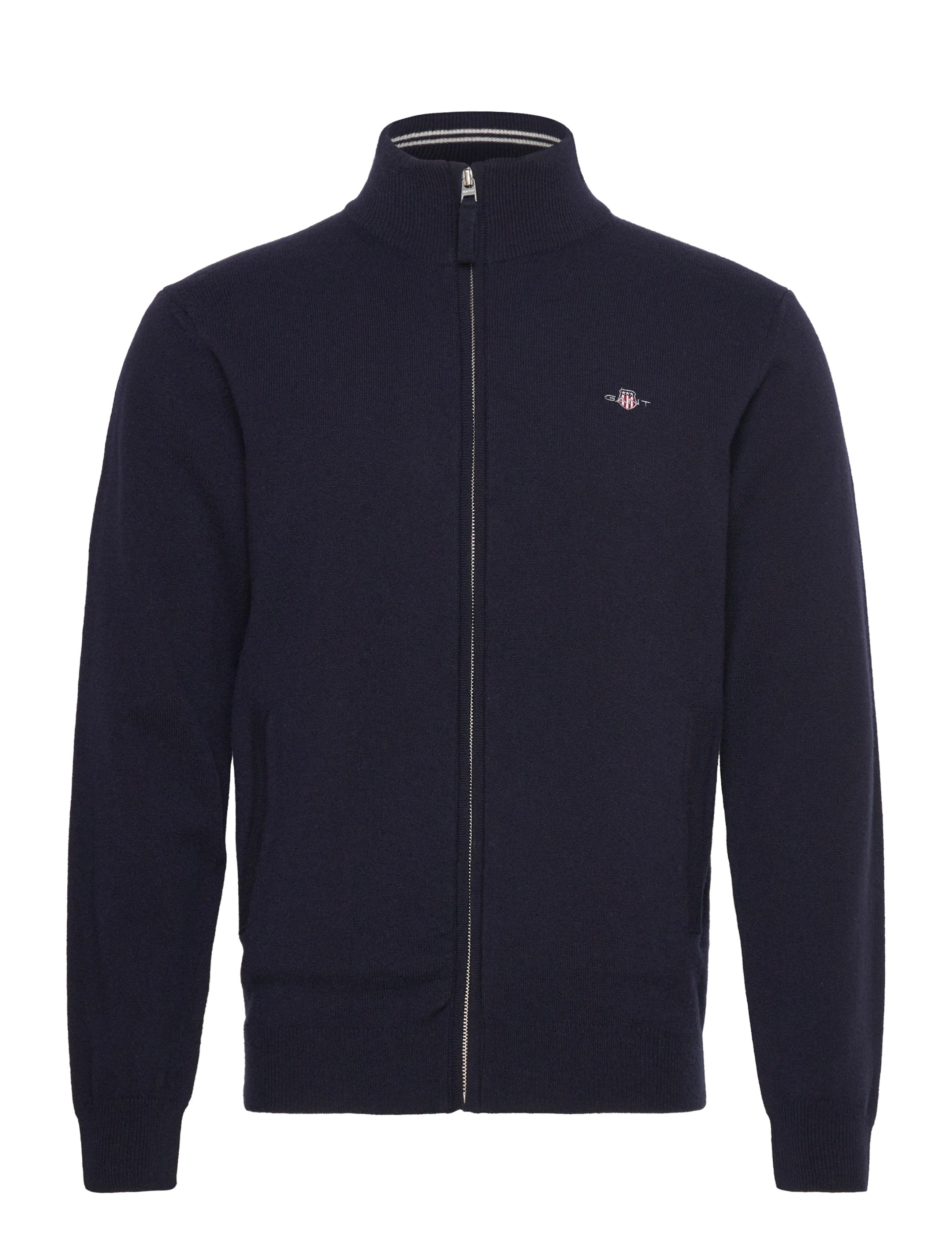 Gant SUPERFINE LAMBSWOOL ZIP CARDIGAN - Gant - MARINE / navy