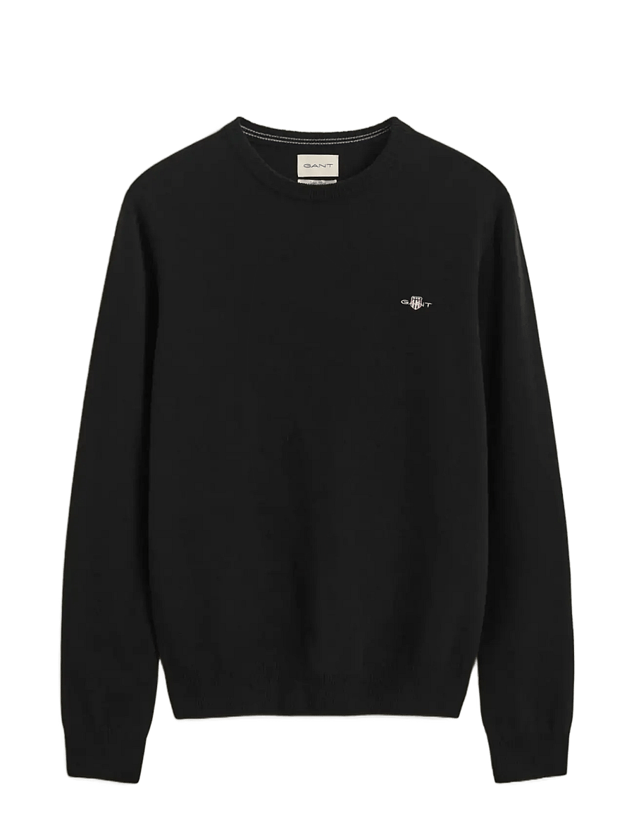 Gant - SUPERFINE LAMBSWOOL C-NECK - rundhalsad - black - 1