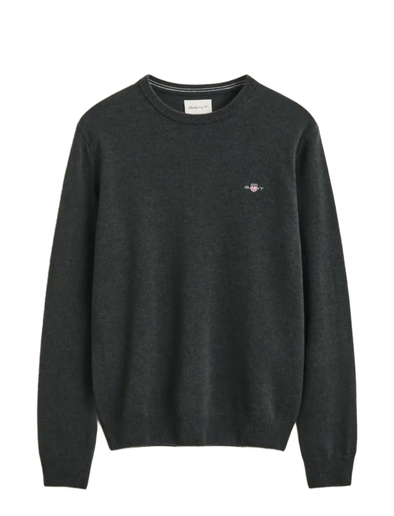 Gant SUPERFINE LAMBSWOOL C-NECK - Stickat - DARK MOSS GREEN / green