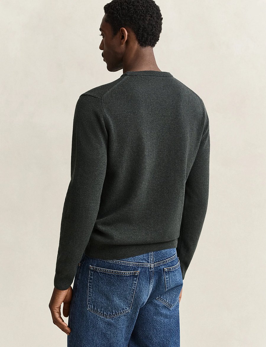 Gant - SUPERFINE LAMBSWOOL C-NECK - rundhals - dark moss green - 2