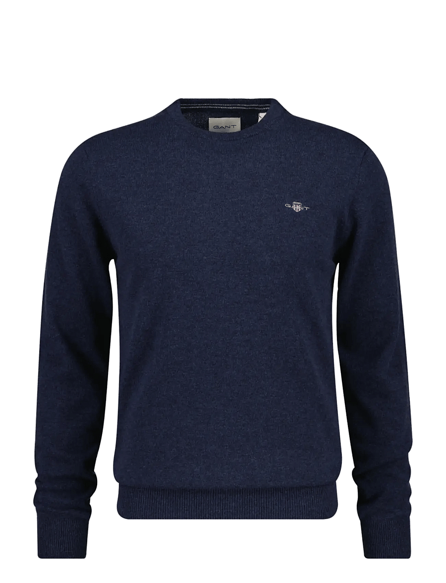 Gant - SUPERFINE LAMBSWOOL C-NECK - round necks - dark navy melange - 0