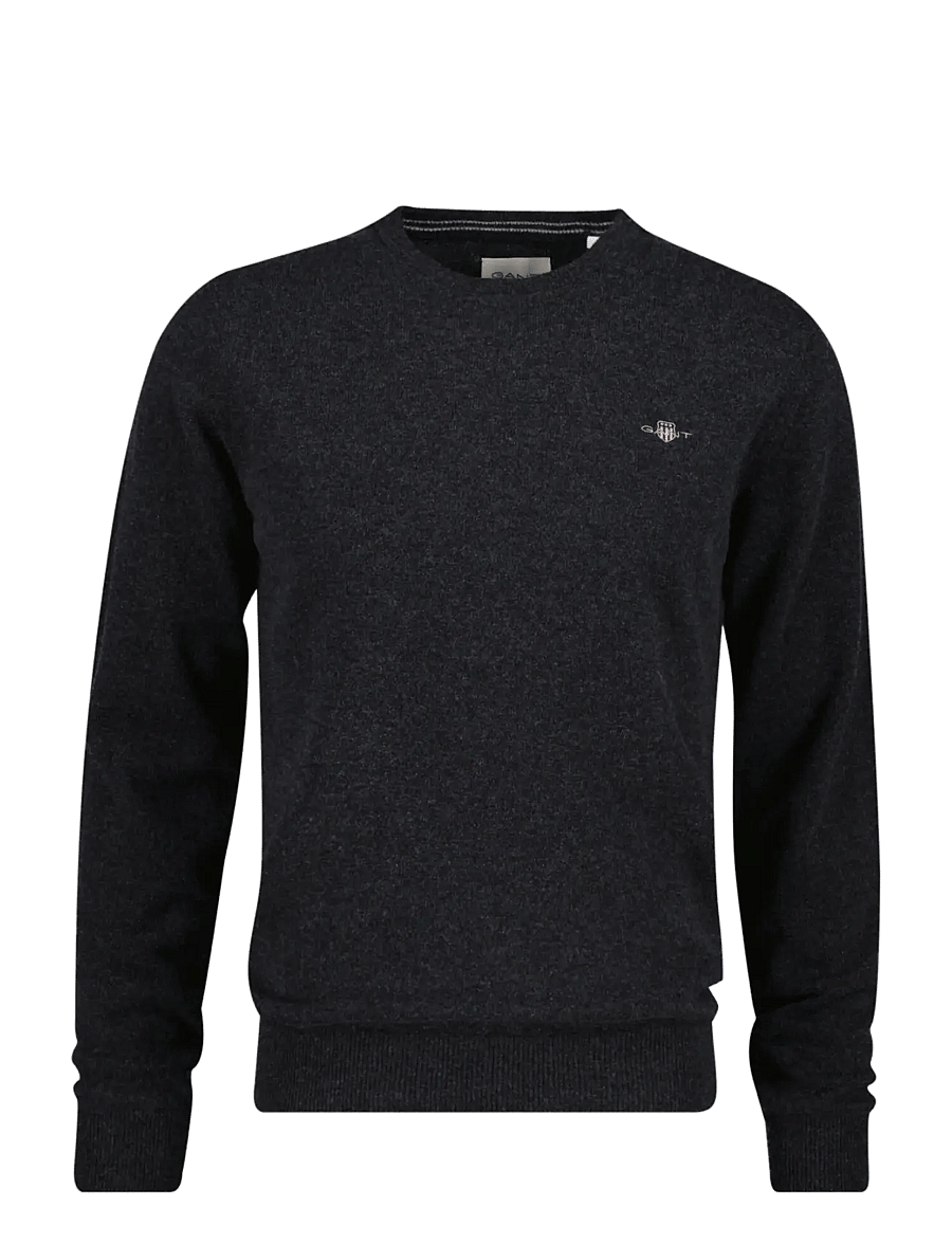 Gant - SUPERFINE LAMBSWOOL C-NECK - rundhals - dk charcoal melange - 0