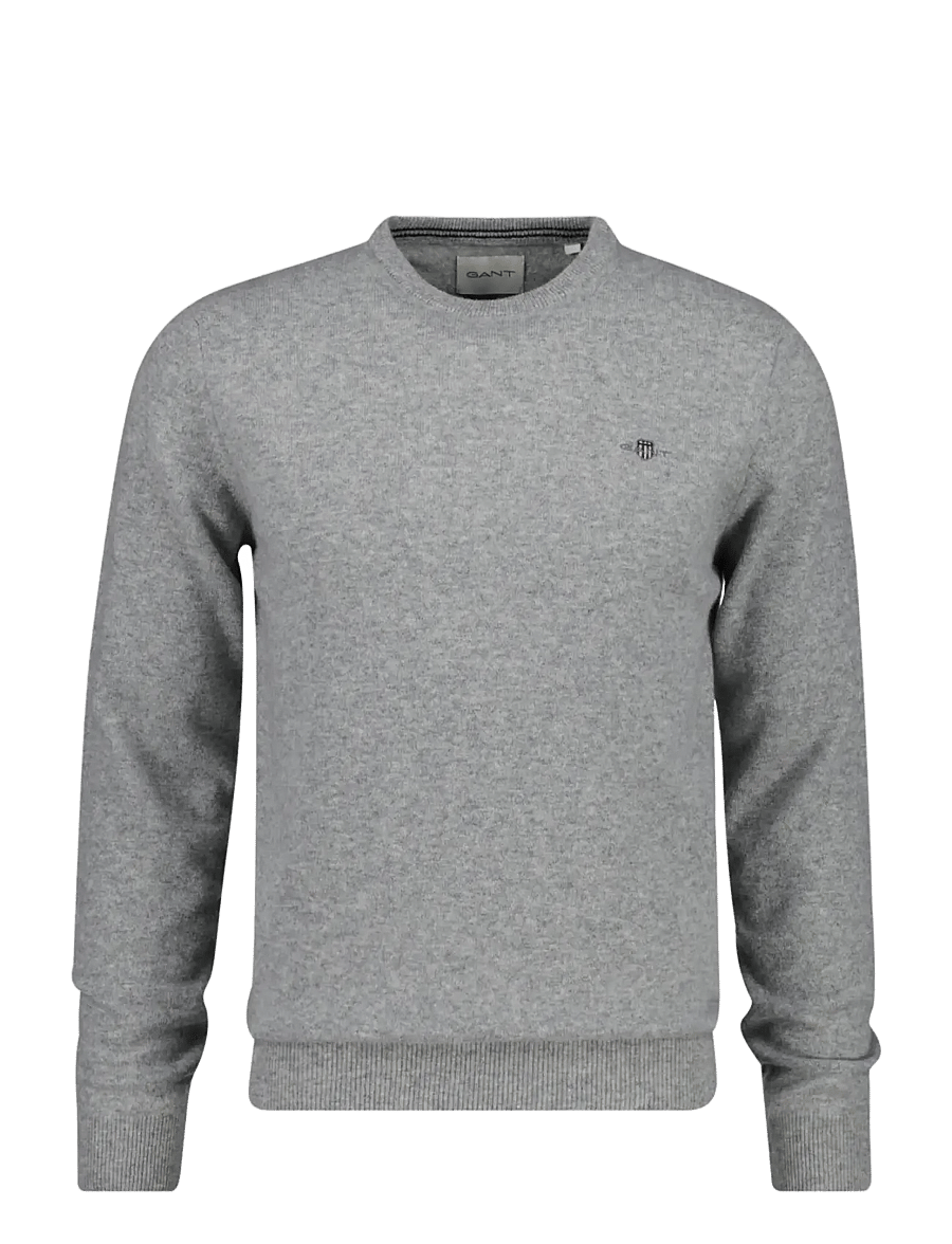 Gant - SUPERFINE LAMBSWOOL C-NECK - rundhals - grey melange - 1