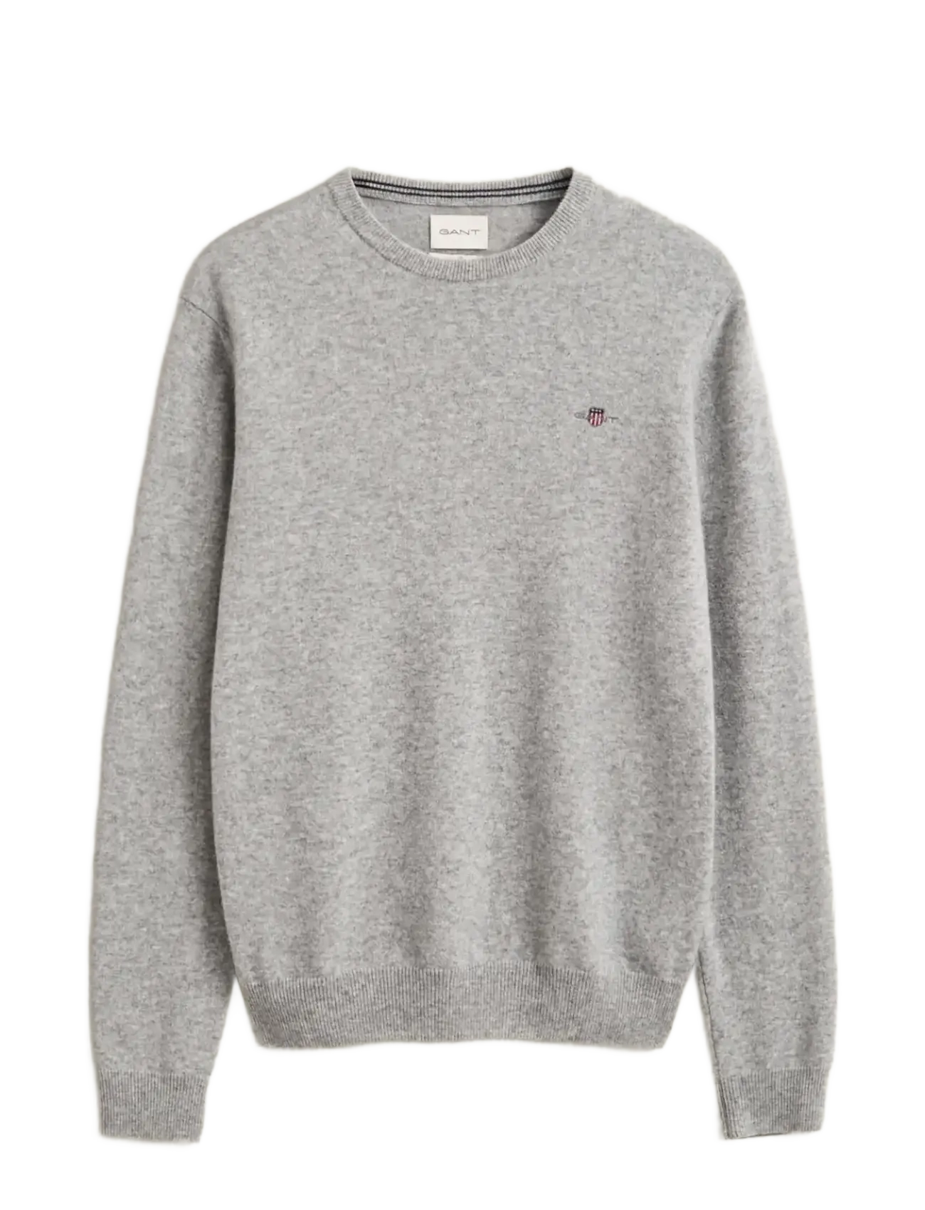 Gant SUPERFINE LAMBSWOOL C-NECK - Stickat - GREY MELANGE / grey