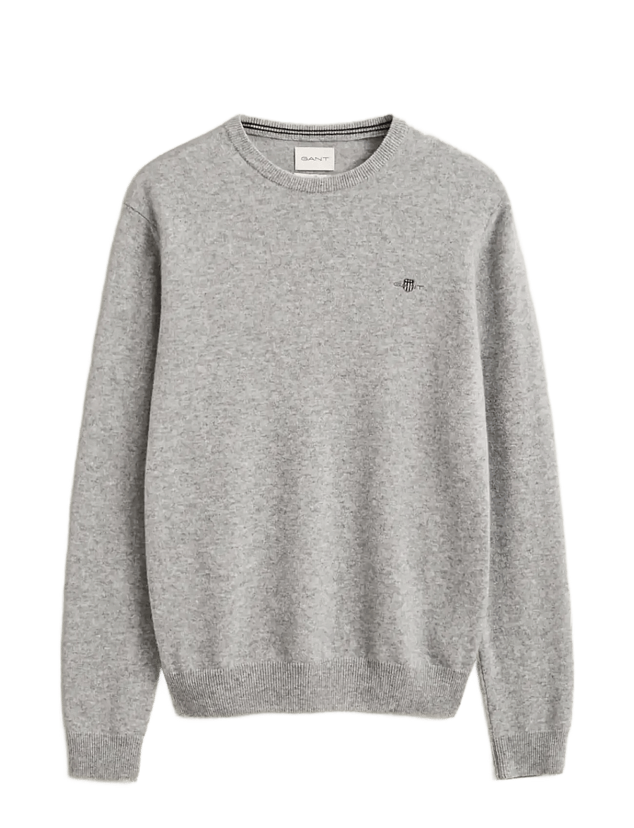 Gant - SUPERFINE LAMBSWOOL C-NECK - Ümara kaelusega - grey melange - 1