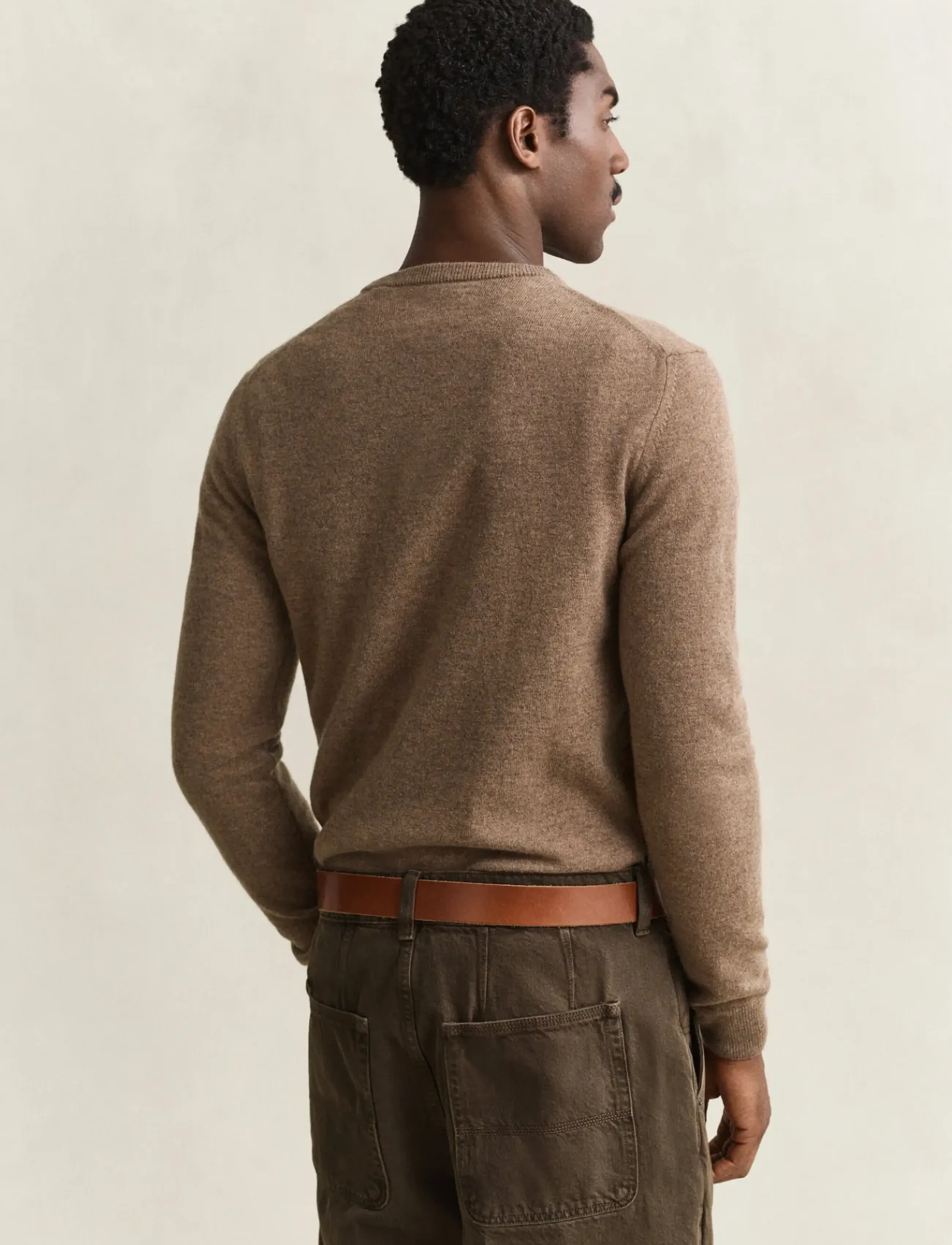 Gant - SUPERFINE LAMBSWOOL C-NECK - rundhals - lt brown melange - 2
