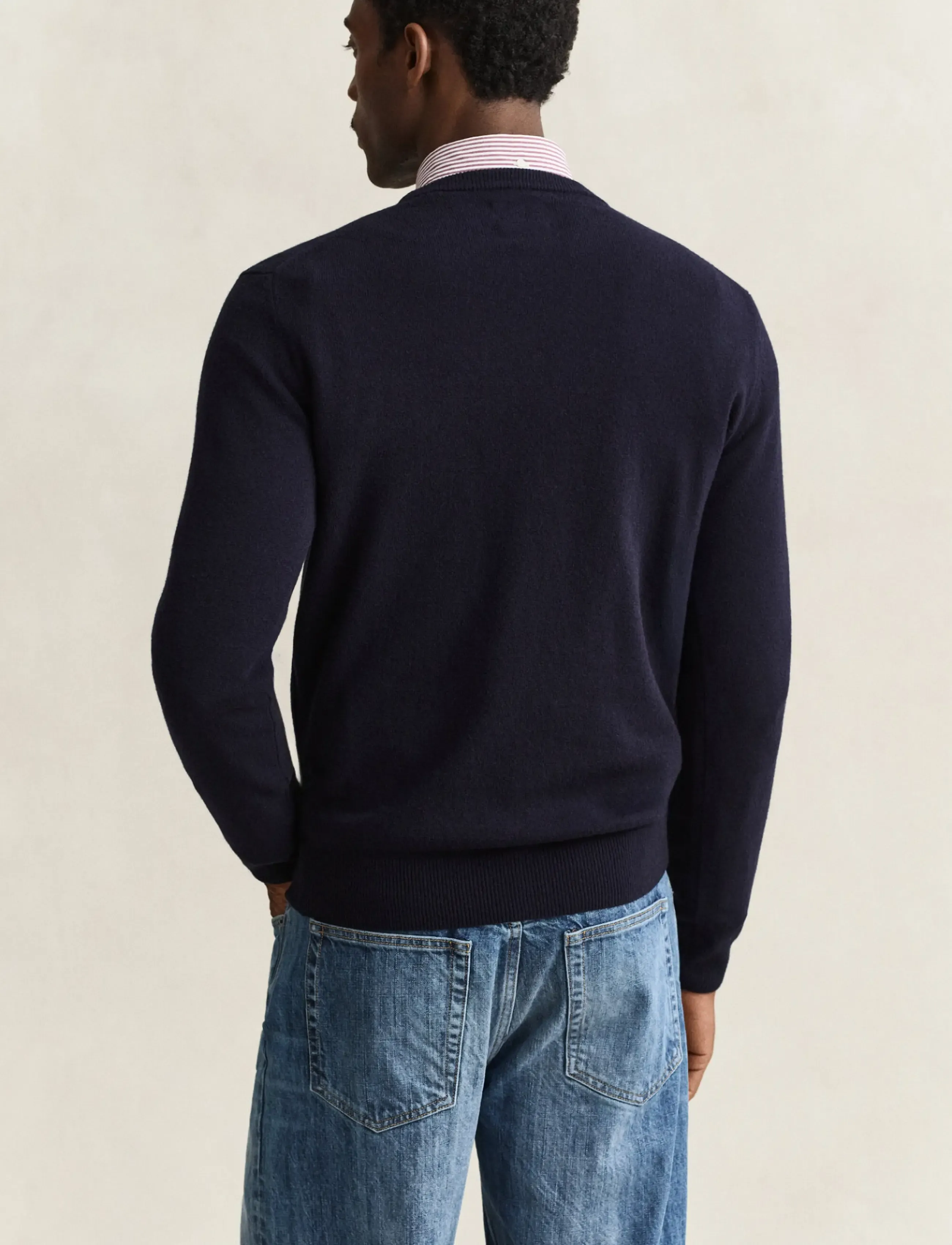 Gant - SUPERFINE LAMBSWOOL C-NECK - Ümara kaelusega - marine - 2
