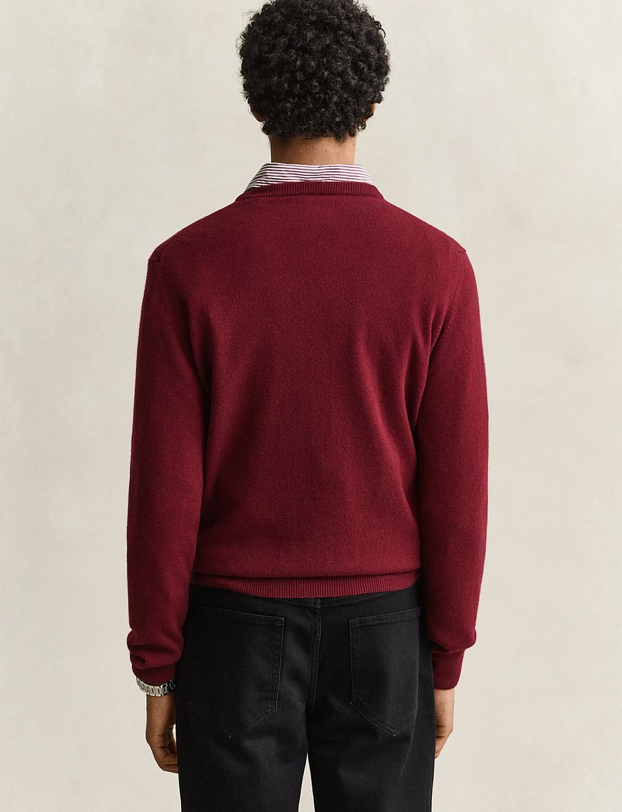 Gant - SUPERFINE LAMBSWOOL C-NECK - rundhalsad - plumped red - 2