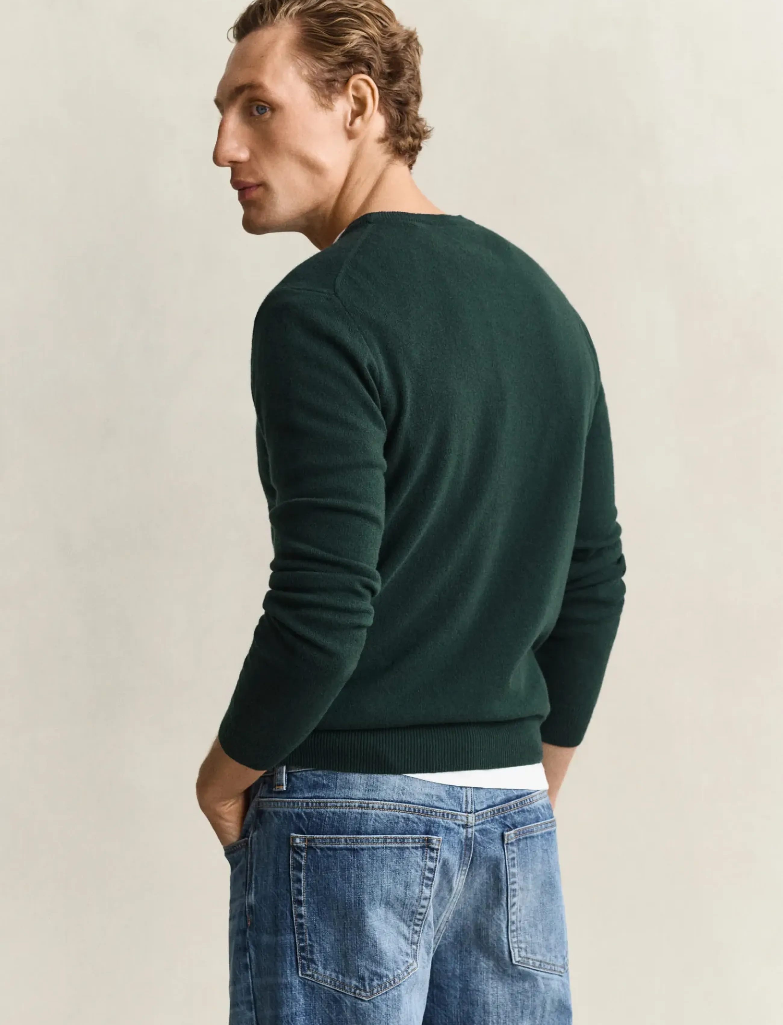 Gant - SUPERFINE LAMBSWOOL C-NECK - rundhalsad - tartan green - 3