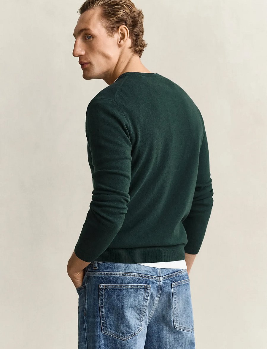Gant - SUPERFINE LAMBSWOOL C-NECK - rundhalsad - tartan green - 3