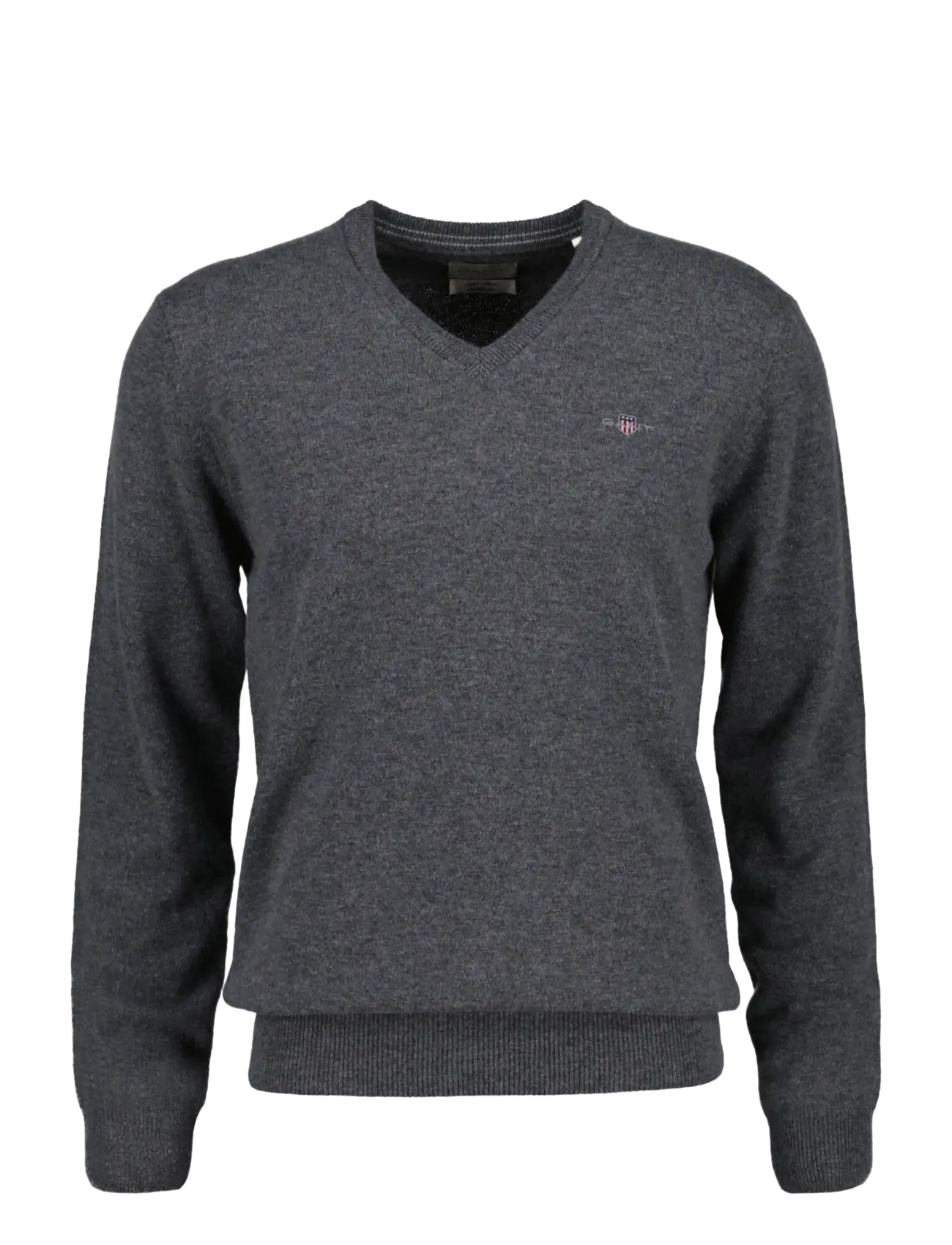 Gant SUPERFINE LAMBSWOOL V-NECK - Kleidung - CHARCOAL MELANGE / grey