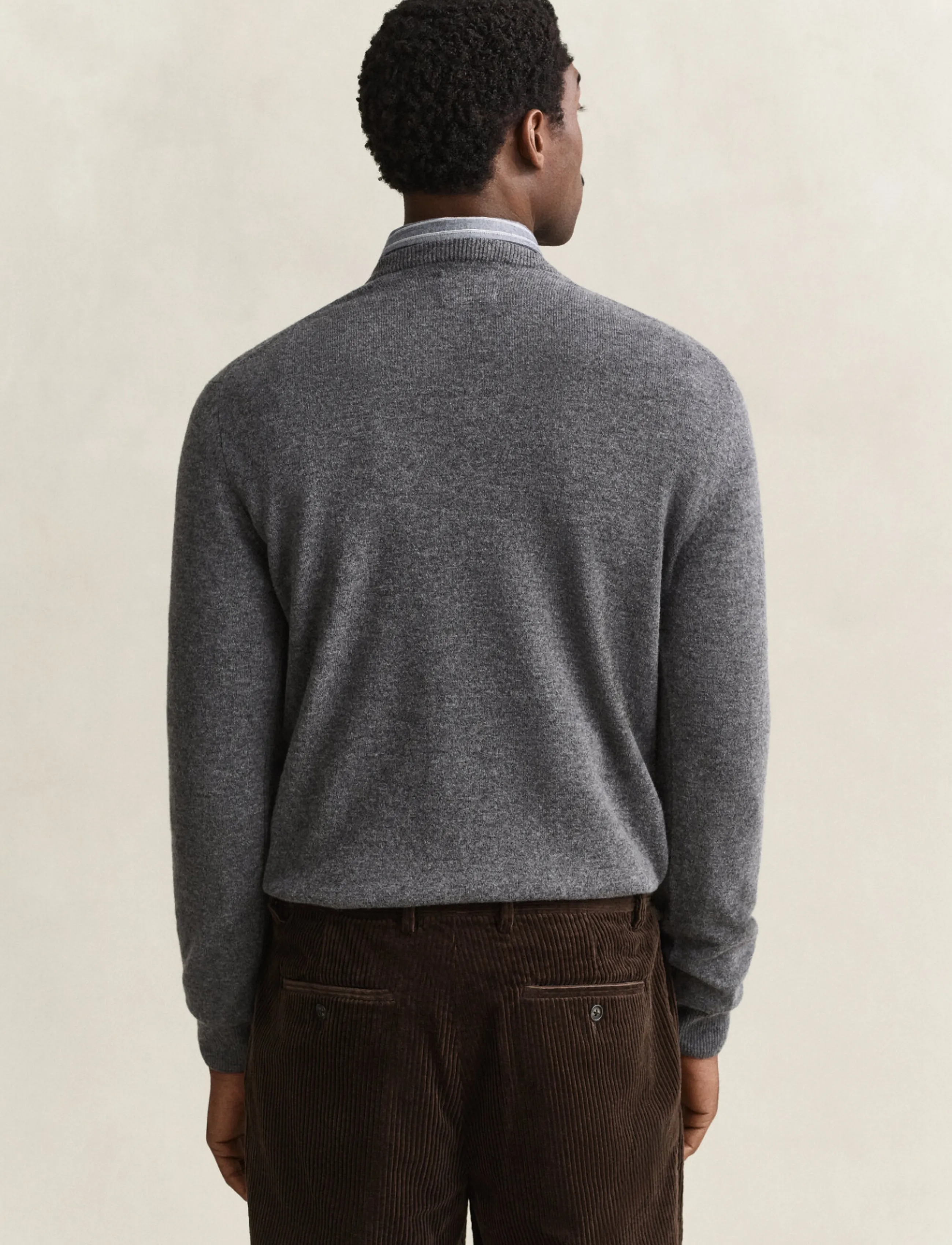 Gant - SUPERFINE LAMBSWOOL V-NECK - v-ausschnitt - charcoal melange - 2