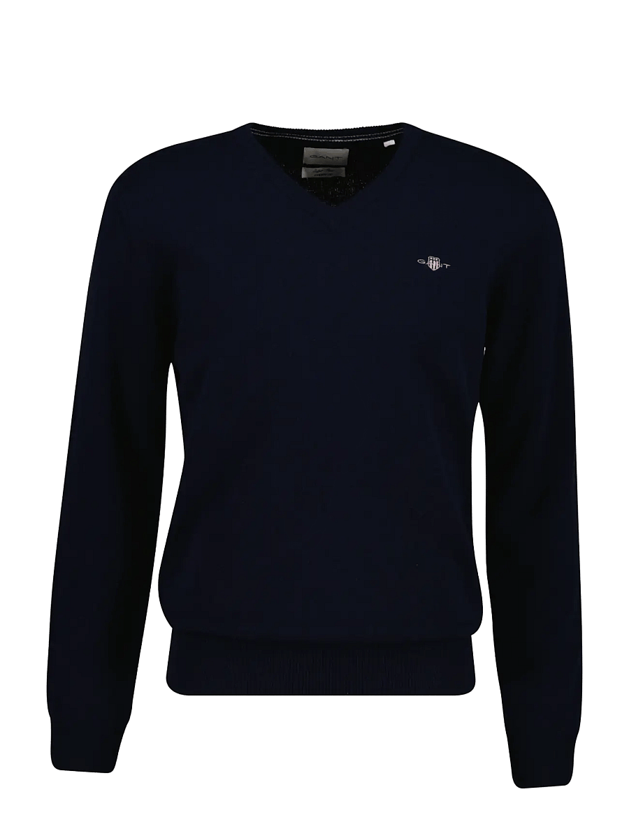 Gant - SUPERFINE LAMBSWOOL V-NECK - v-ringat - marine - 1