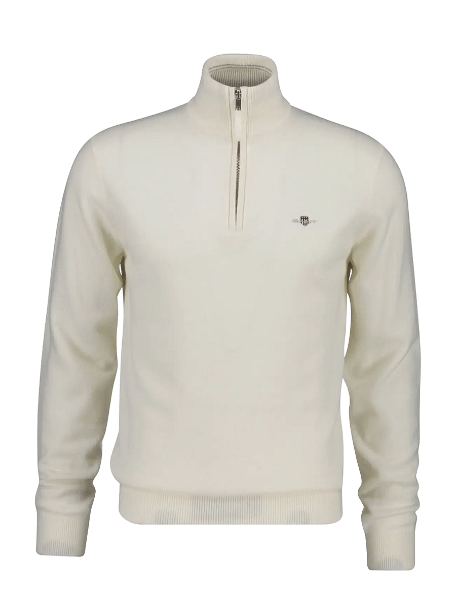Gant - SUPERFINE LAMBSWOOL HZ - halfzip strik - cream - 0