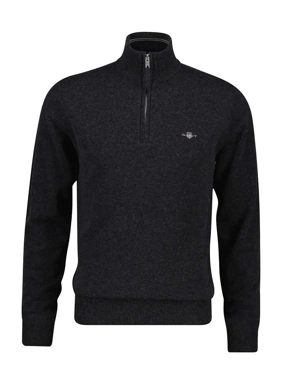 Gant - SUPERFINE LAMBSWOOL HZ - halfzip strik - dk charcoal melange - 0