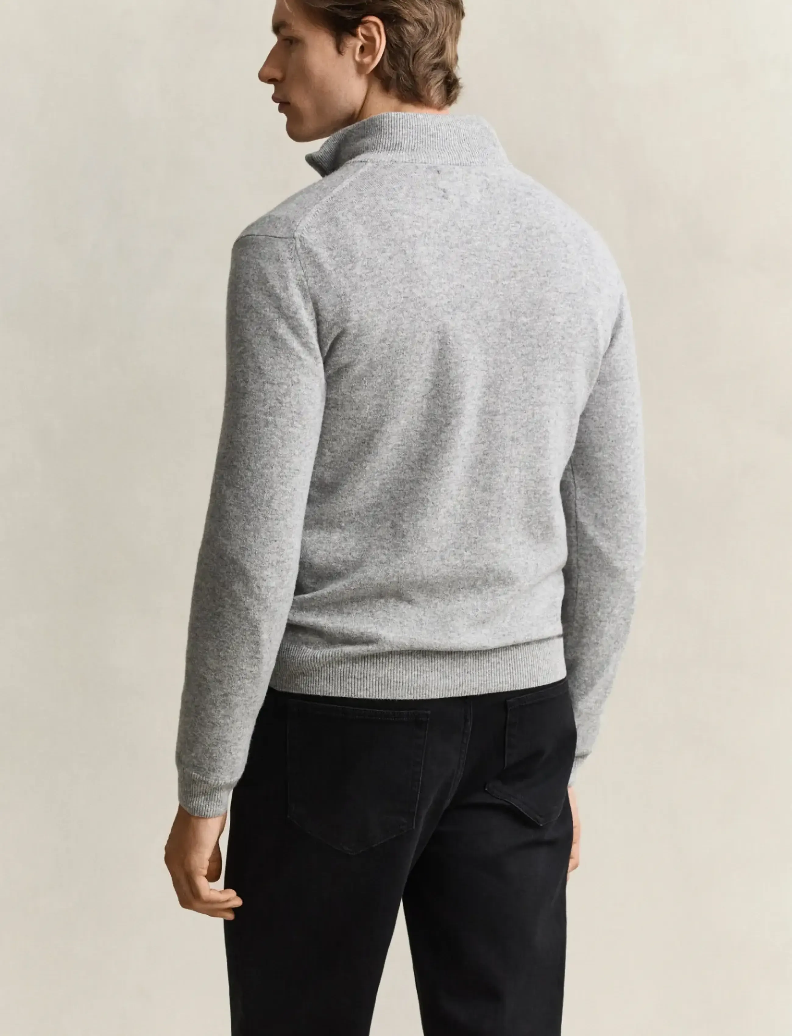 Gant Superfine Lambswool Hz stickade tröjor herr – bild 3