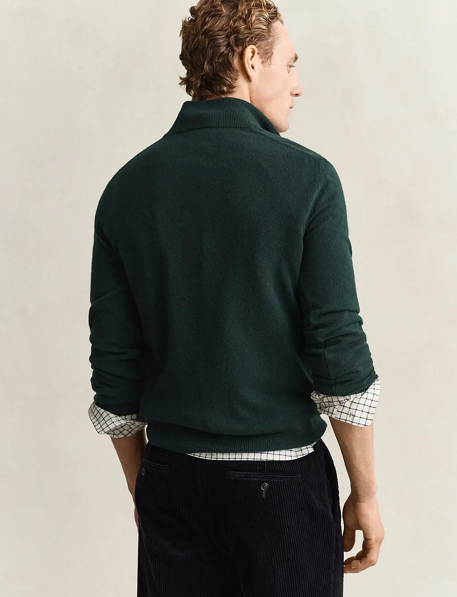 Gant - SUPERFINE LAMBSWOOL HZ - half zip-tröjor - tartan green - 2