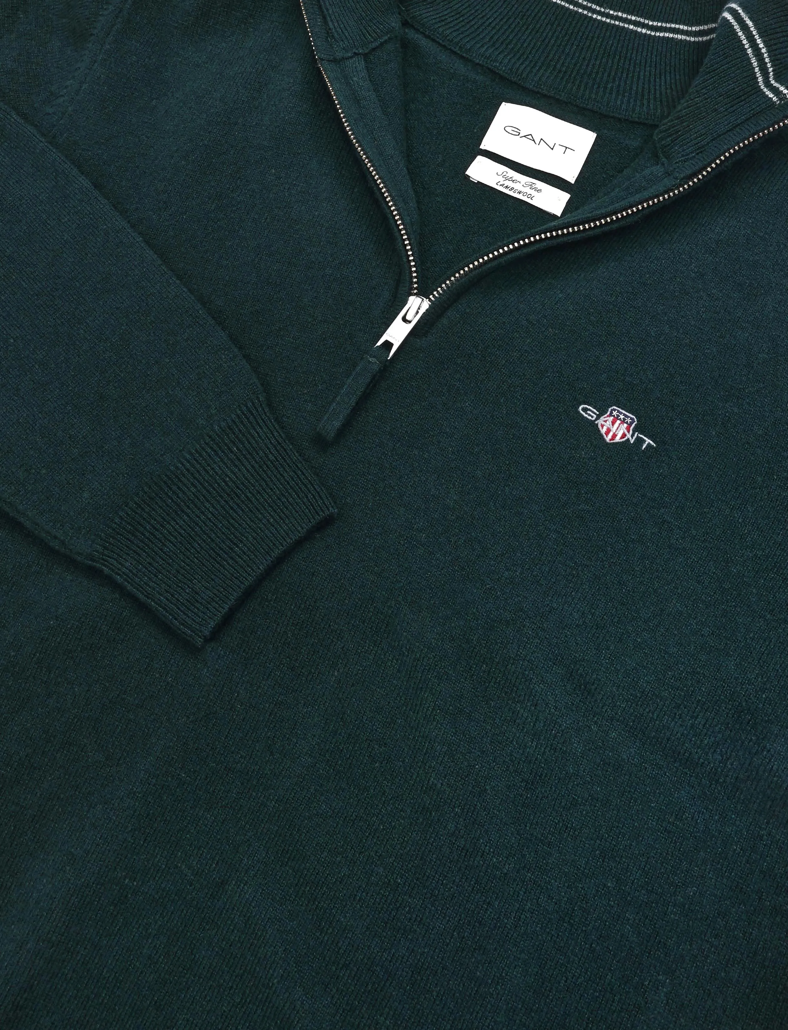 Gant - SUPERFINE LAMBSWOOL HZ - poolpika lukuga džemprid - tartan green - 1