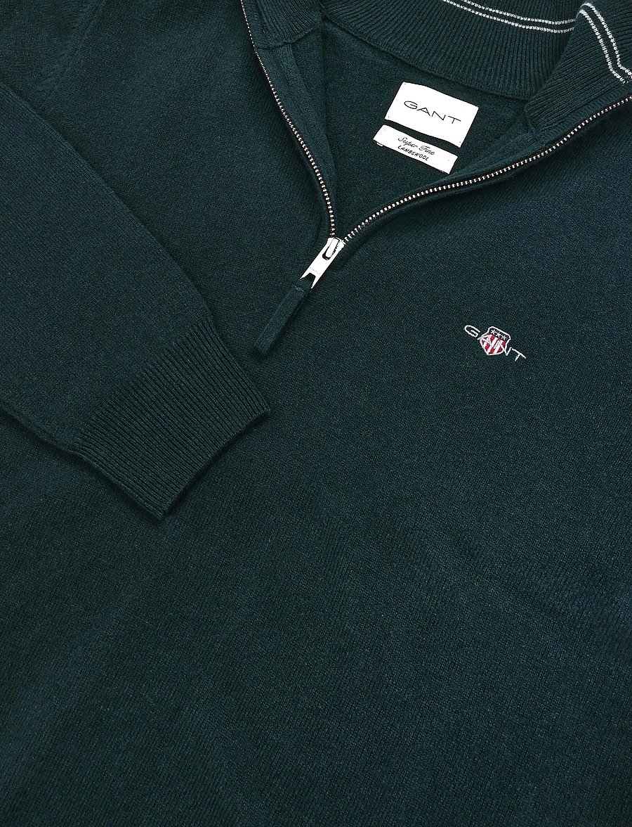 Gant - SUPERFINE LAMBSWOOL HZ - poolpika lukuga džemprid - tartan green - 1