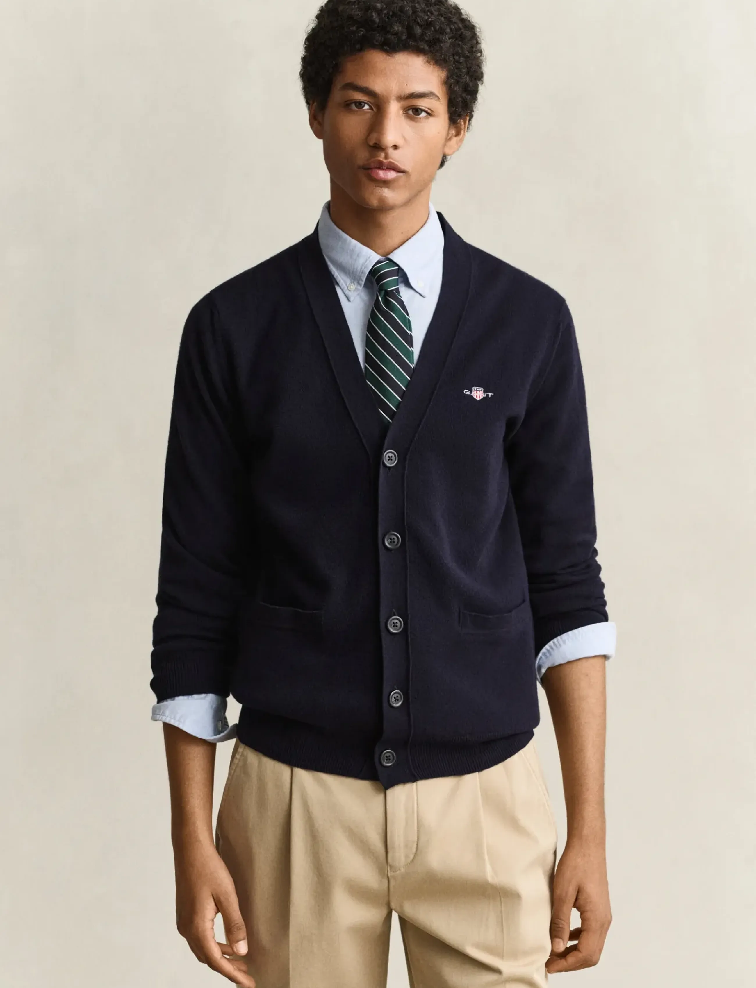 Superfine Lambswool V Cardigan