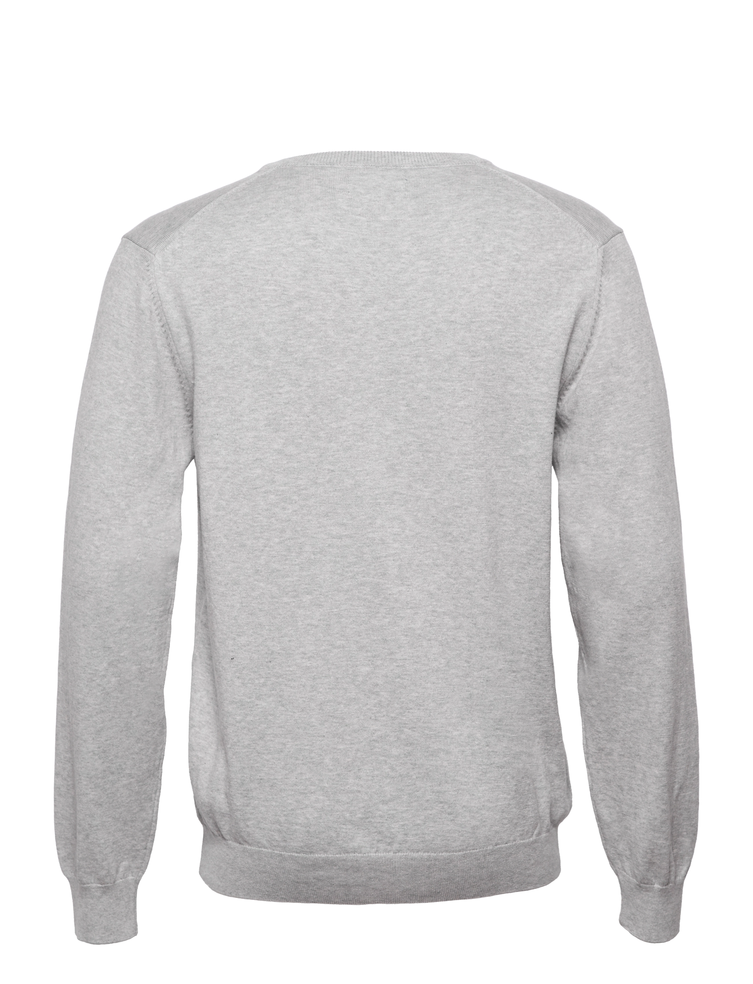 GANT - COTTON V-NECK - light grey melange - 1