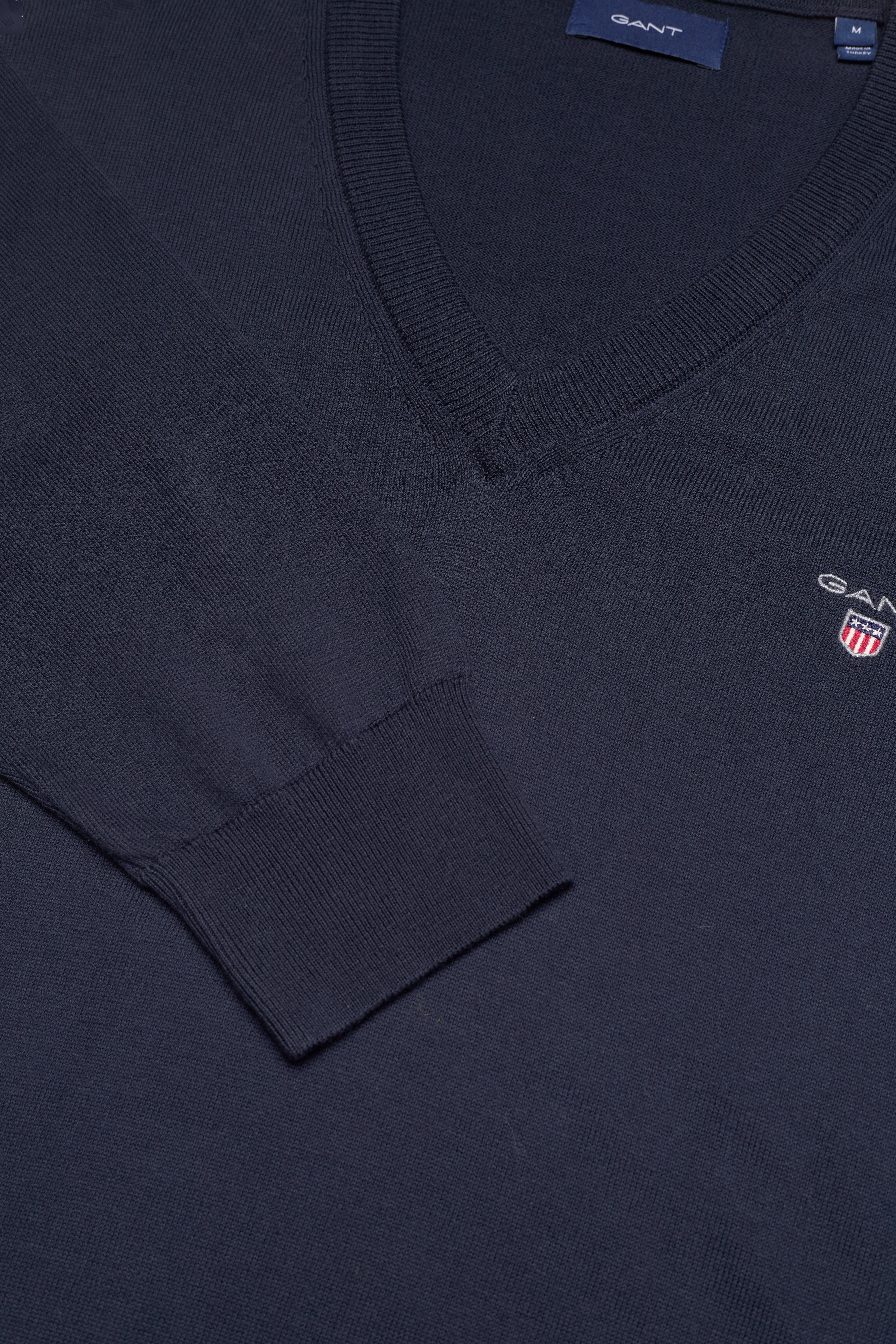 GANT - COTTON V-NECK - marine - 2