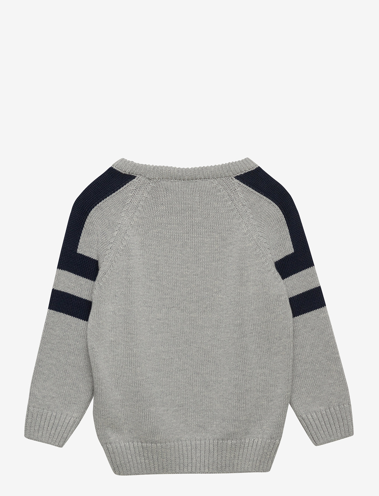 GANT - 3D VARSITY CREW - light grey melange - 1