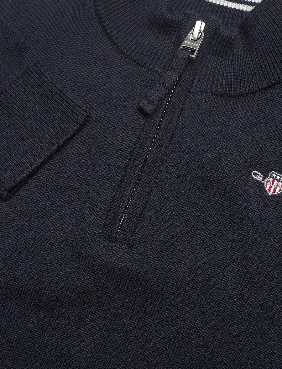 Gant - SHIELD COTTON HALF ZIP - džemprid - evening blue - 2