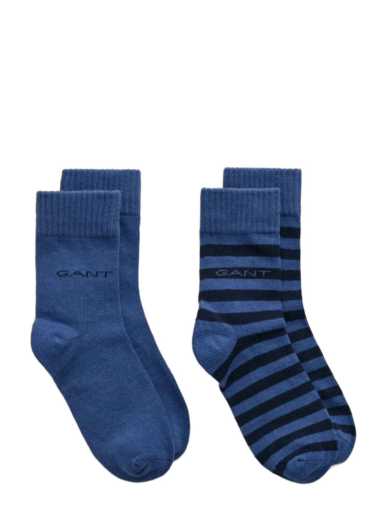 GANT STRIPED SOCKS 2-PACK - VINTAGE BLUE