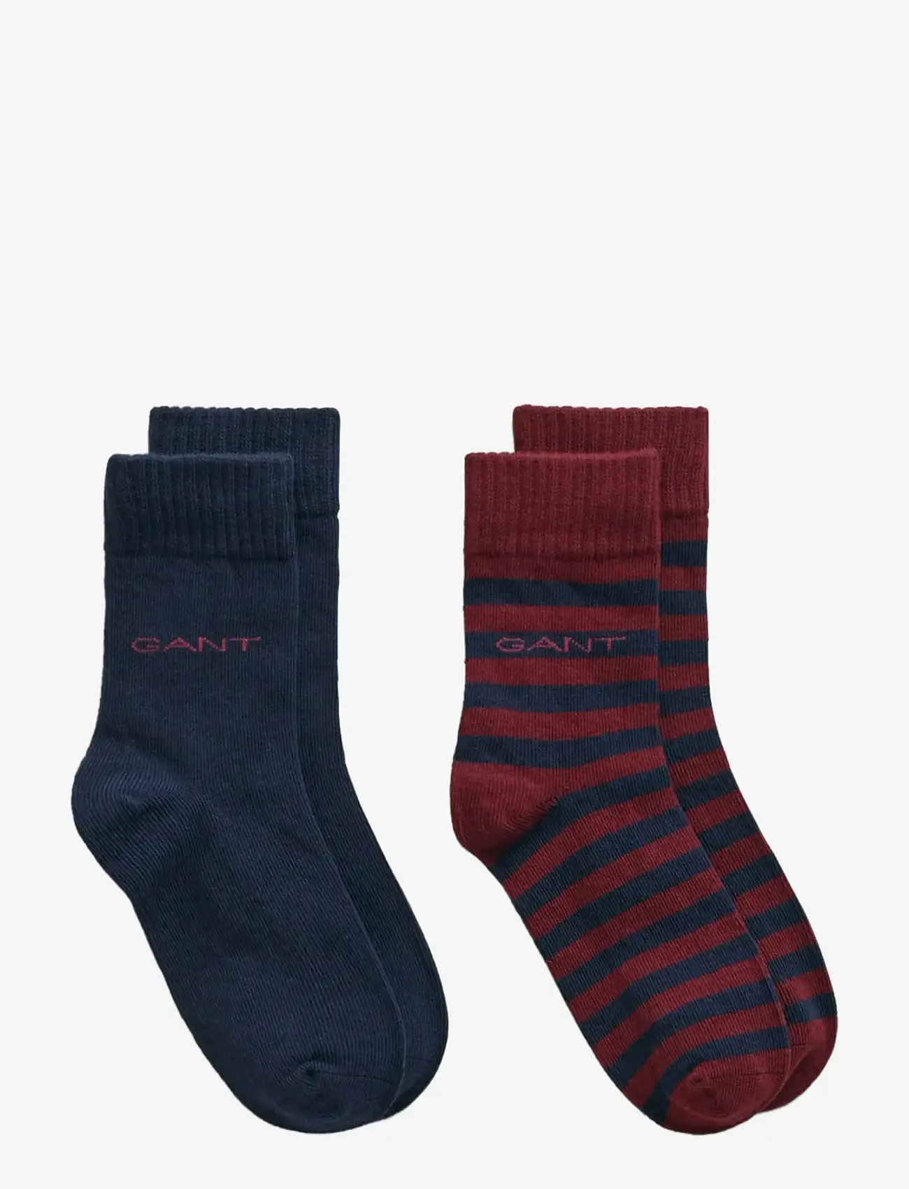 GANT - GANT STRIPED SOCKS 2-PACK - strümpfe - wine red - 0