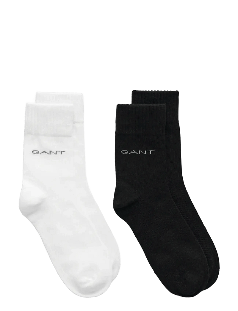 GANT - SOCKS 2-PACK - strømper - black / white - 0