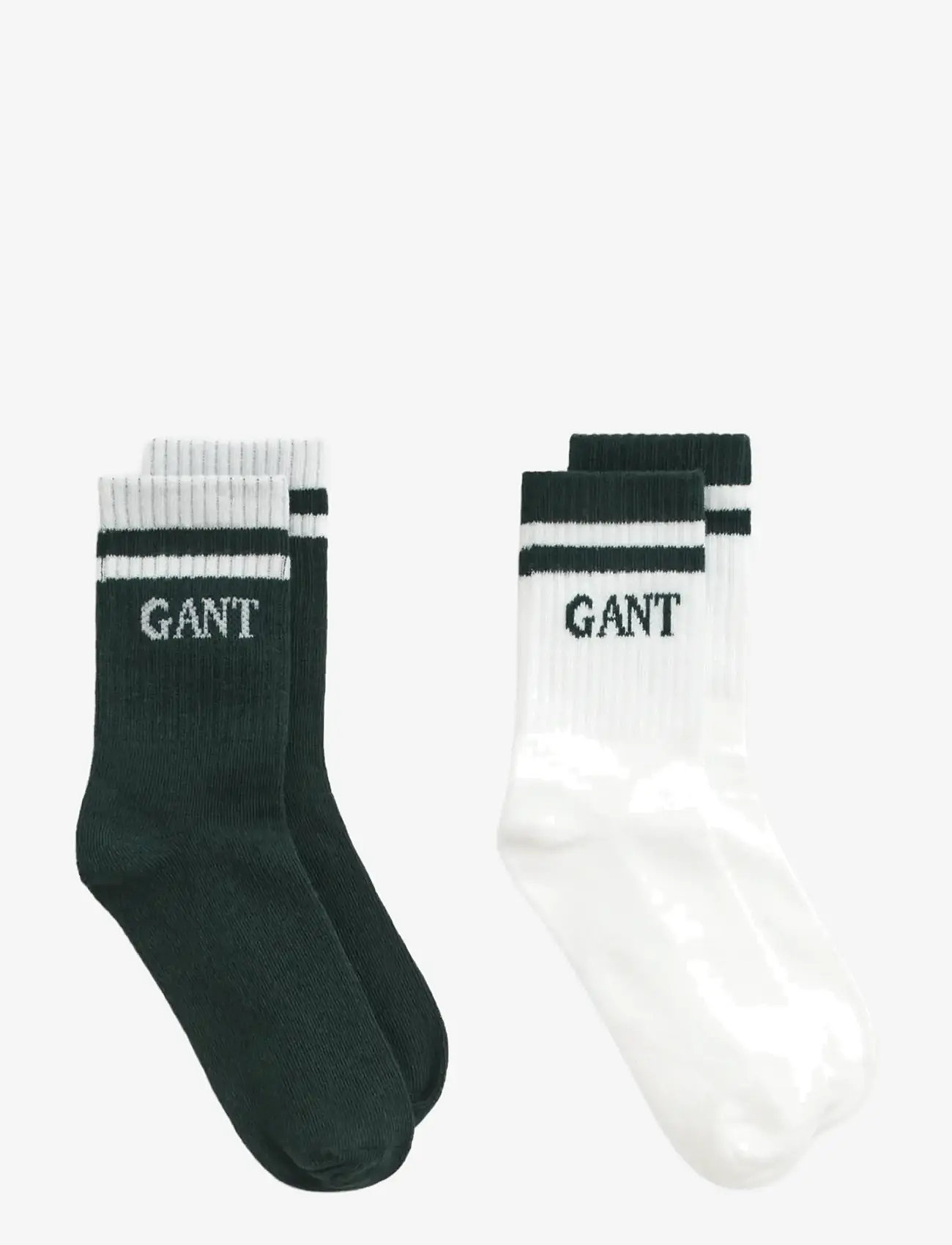 GANT - STRIPED SPORT SOCKS 2-PACK - strømper - tartan green - 0