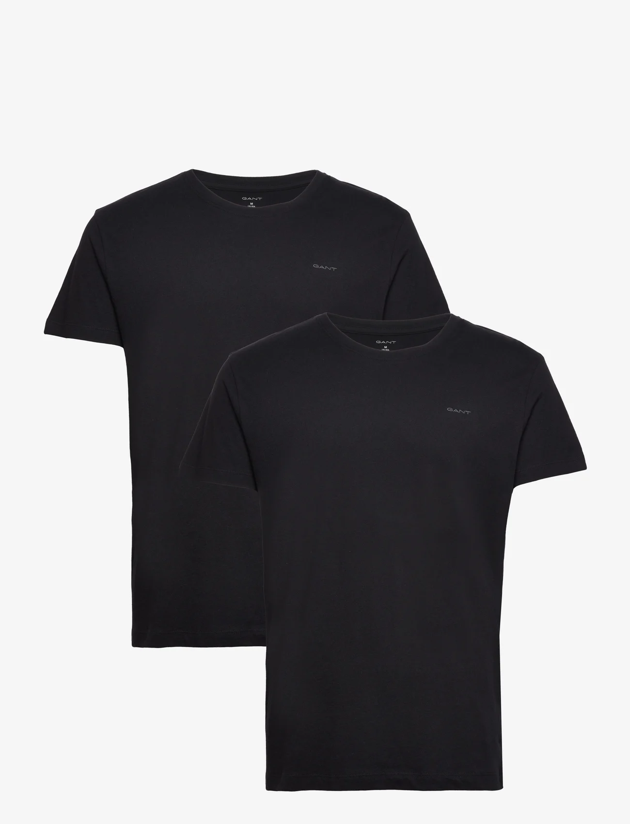 GANT - C-NECK T-SHIRT 2-PACK - kortärmade t-shirts - black - 0