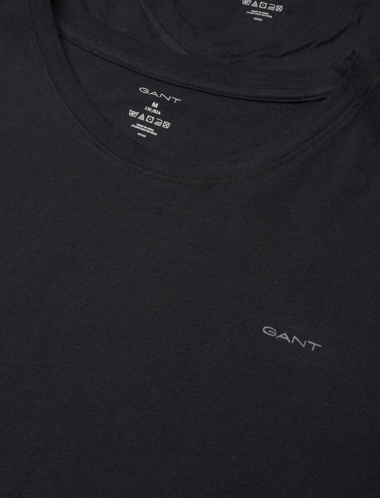 GANT - C-NECK T-SHIRT 2-PACK - kortärmade t-shirts - black - 1