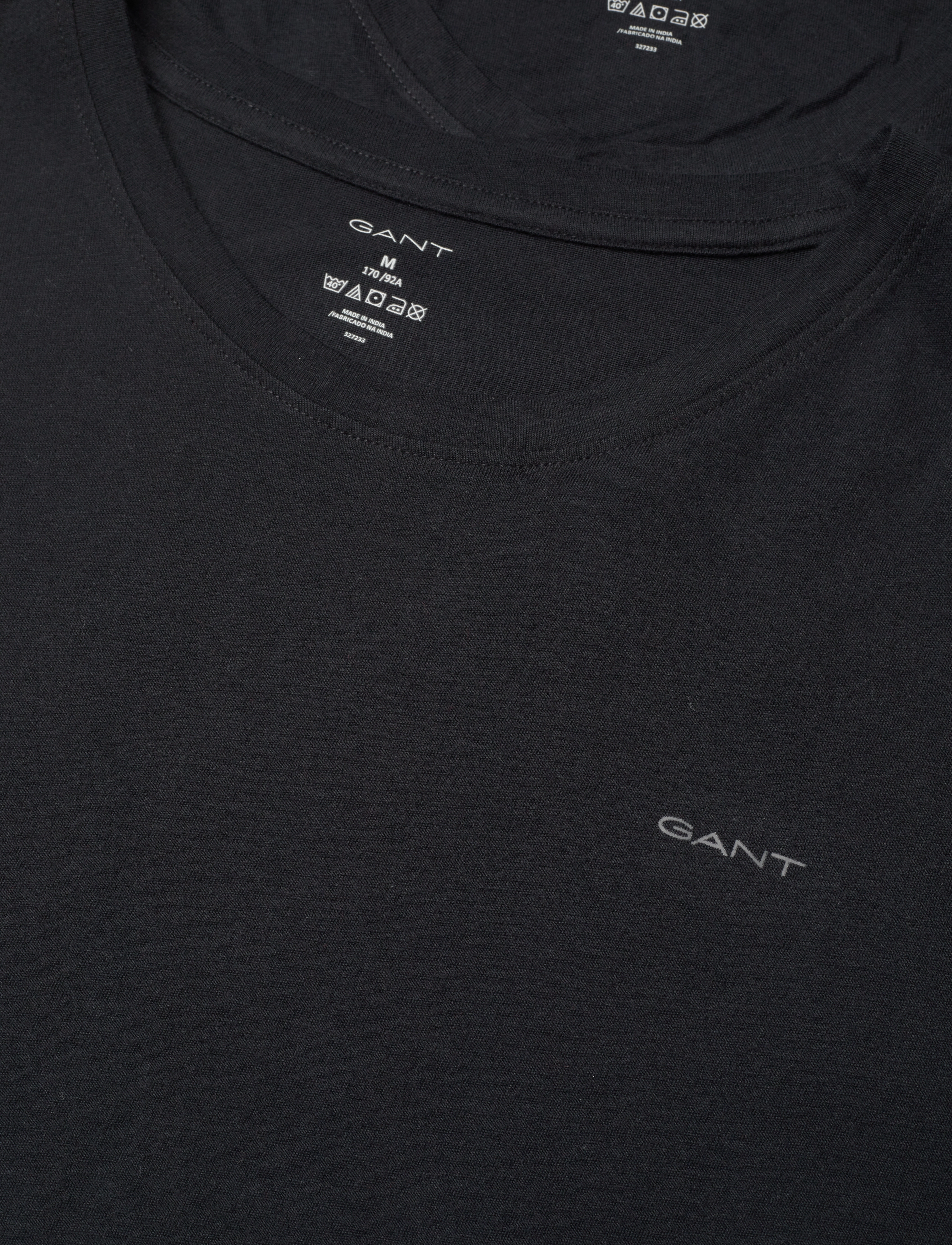 Gant - C-NECK T-SHIRT 2-PACK - laveste priser - black - 4