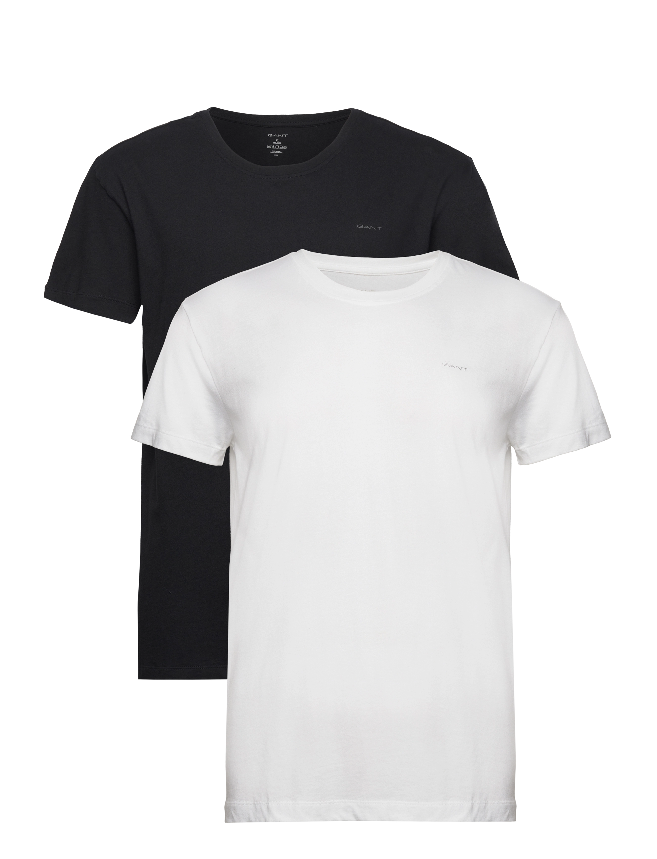 Gant C-NECK T-SHIRT 2-PACK - T-shirts - BLACK / WHITE / multi
